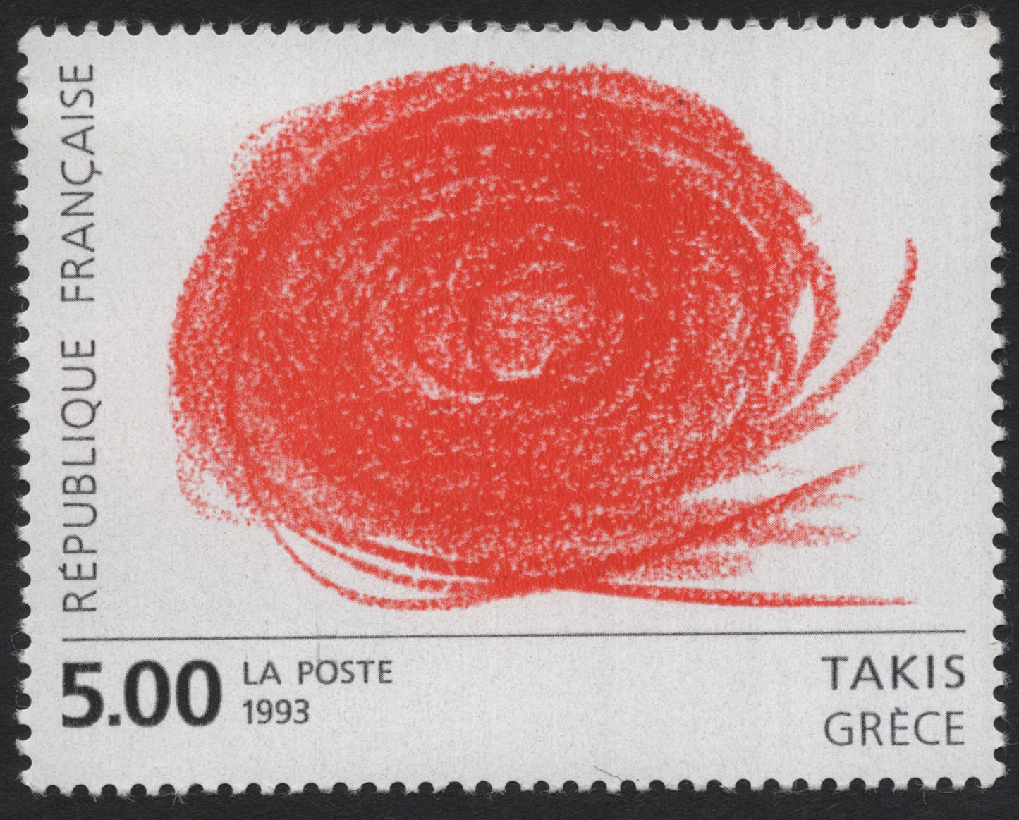 SCG7572 - France 1993 – “Red Spiral” by Takis