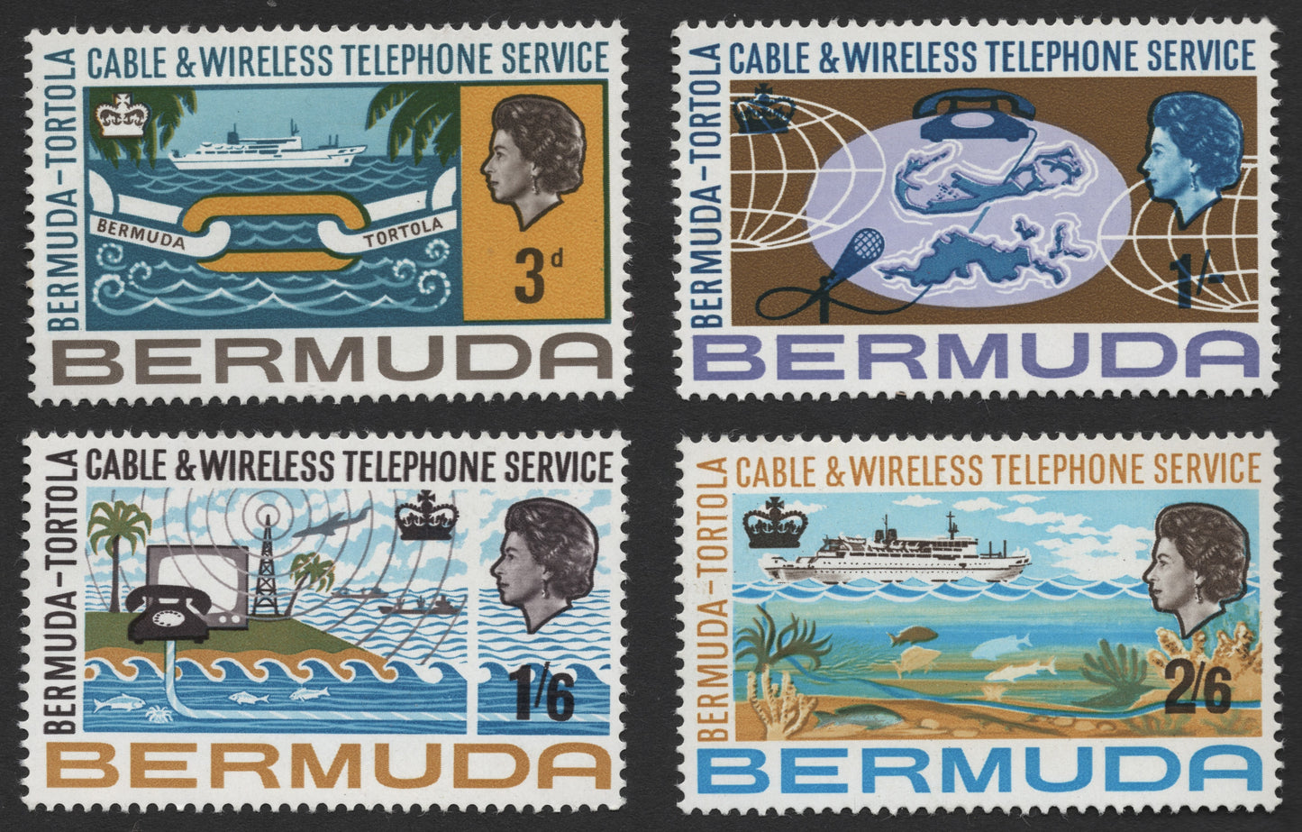 SCG1222 - Bermuda – Cable & Wireless Telephone Service to Tortola (Commemorative Set)