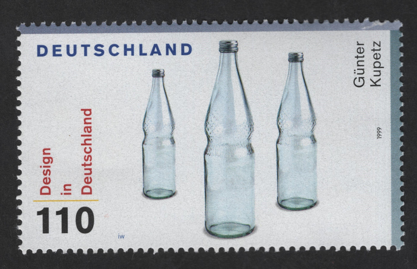 SCG12859 - Germany 1999 – Design in Deutschland: Glass Bottle Design by Günter Kupetz (110 Pfennig)