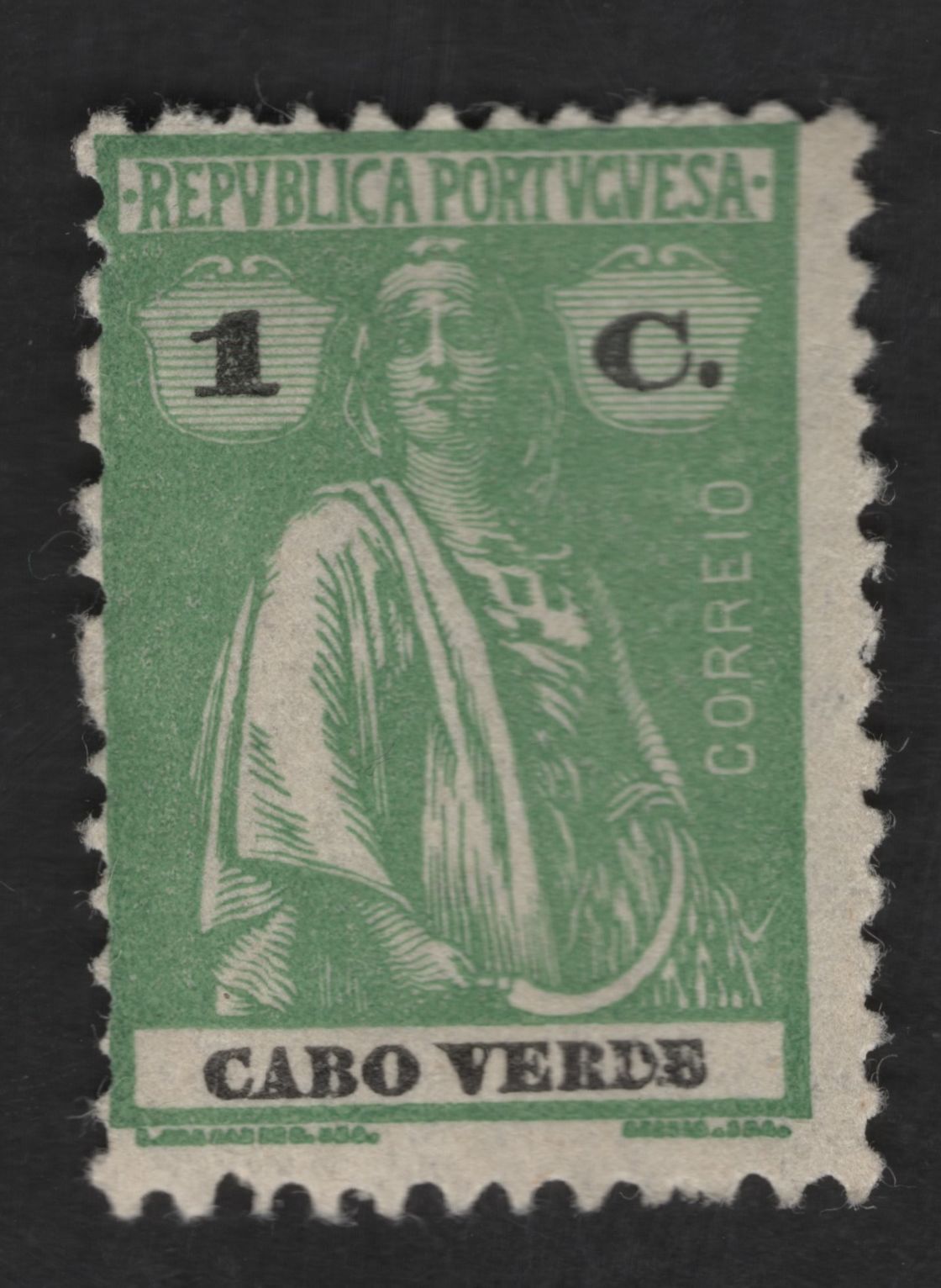 SCG12664 - Cabo Verde 1 Centavo Ceres Definitive – República Portuguesa Issue