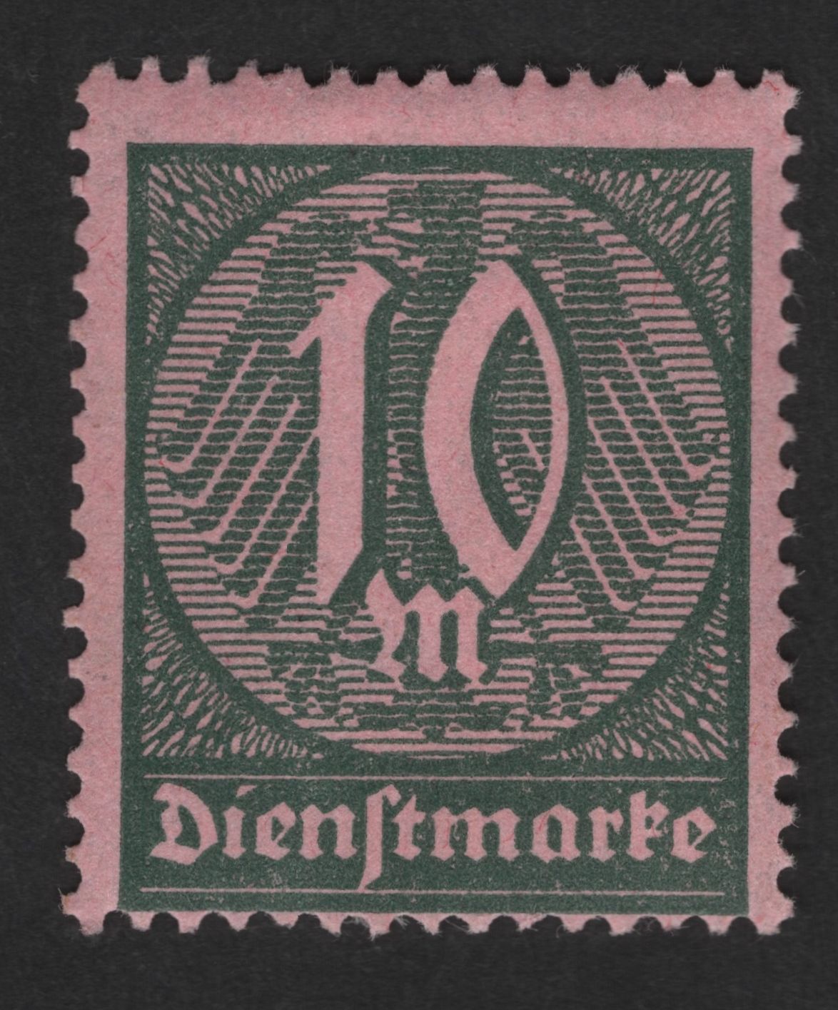 SCG12654 - Germany 10 Pfennig Dienstmarke Official Service Stamp – Imperial Eagle Design