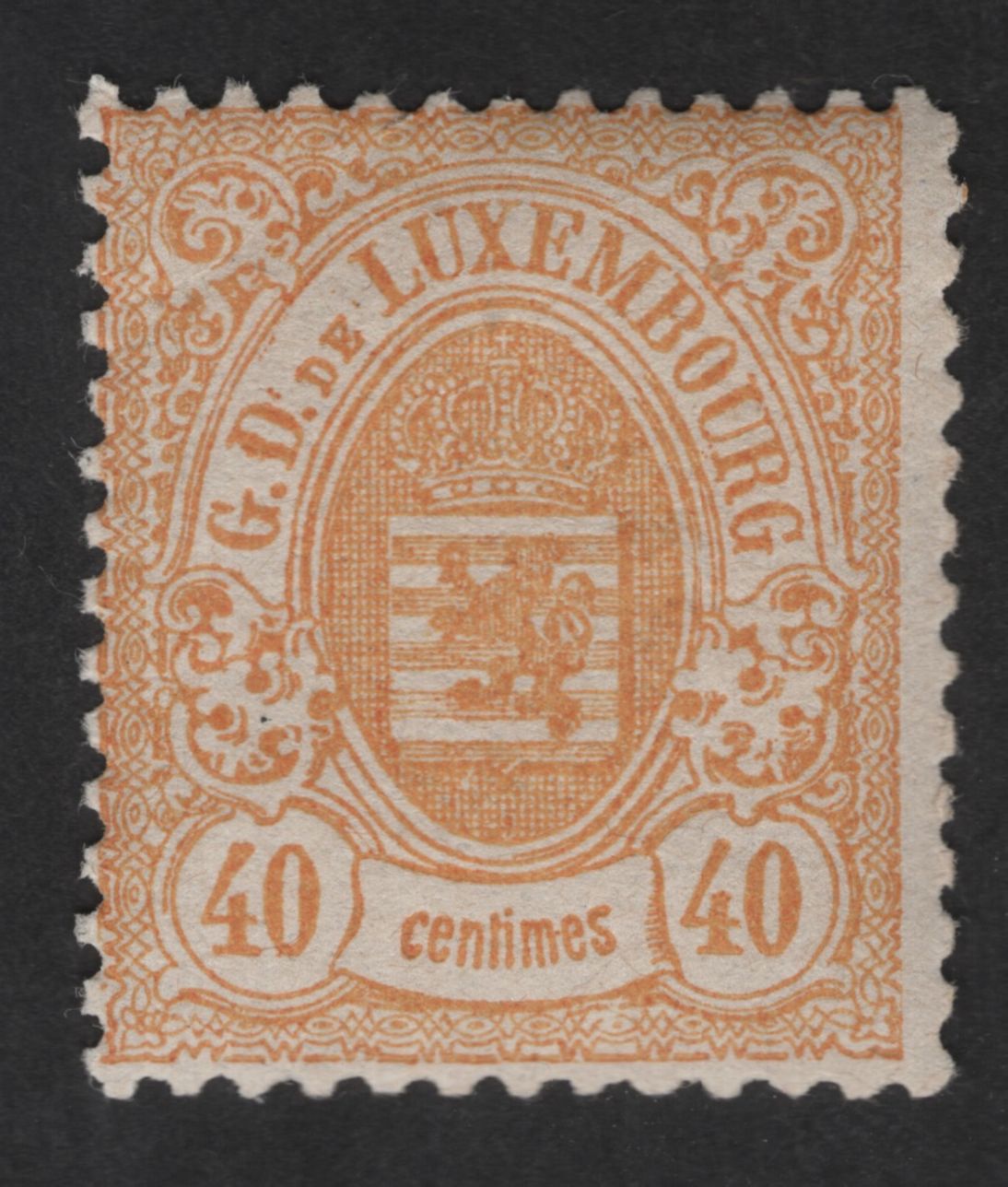 SCG12635 - Luxembourg 40 Centimes Postage Due (Taxe) – Grand Ducal Arms Issue