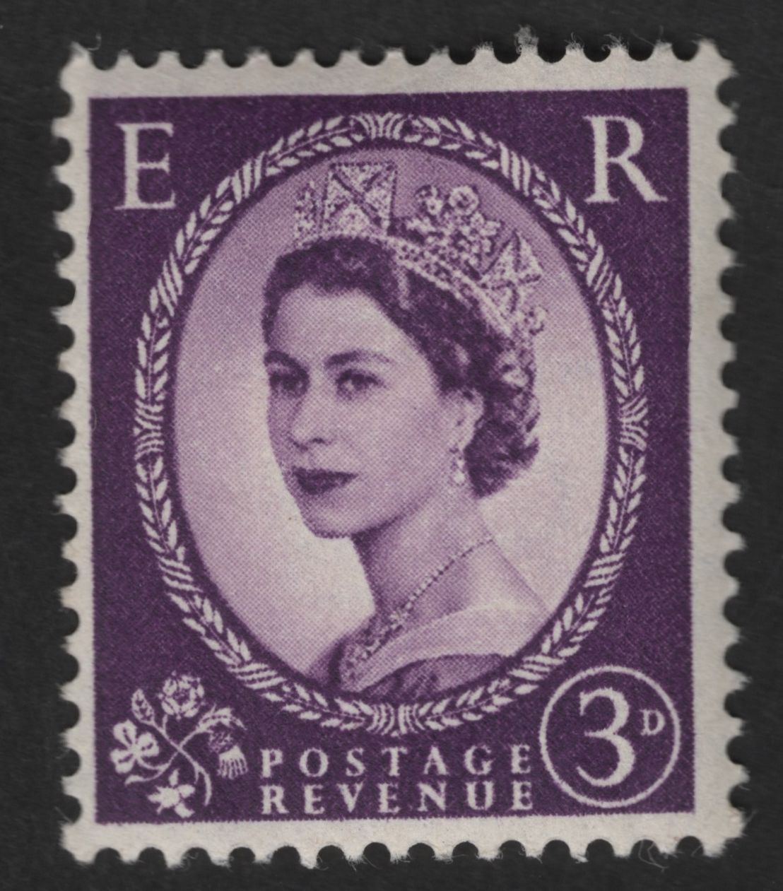 SCG12639 - Great Britain 3d Queen Elizabeth II Wilding Definitive Stamp