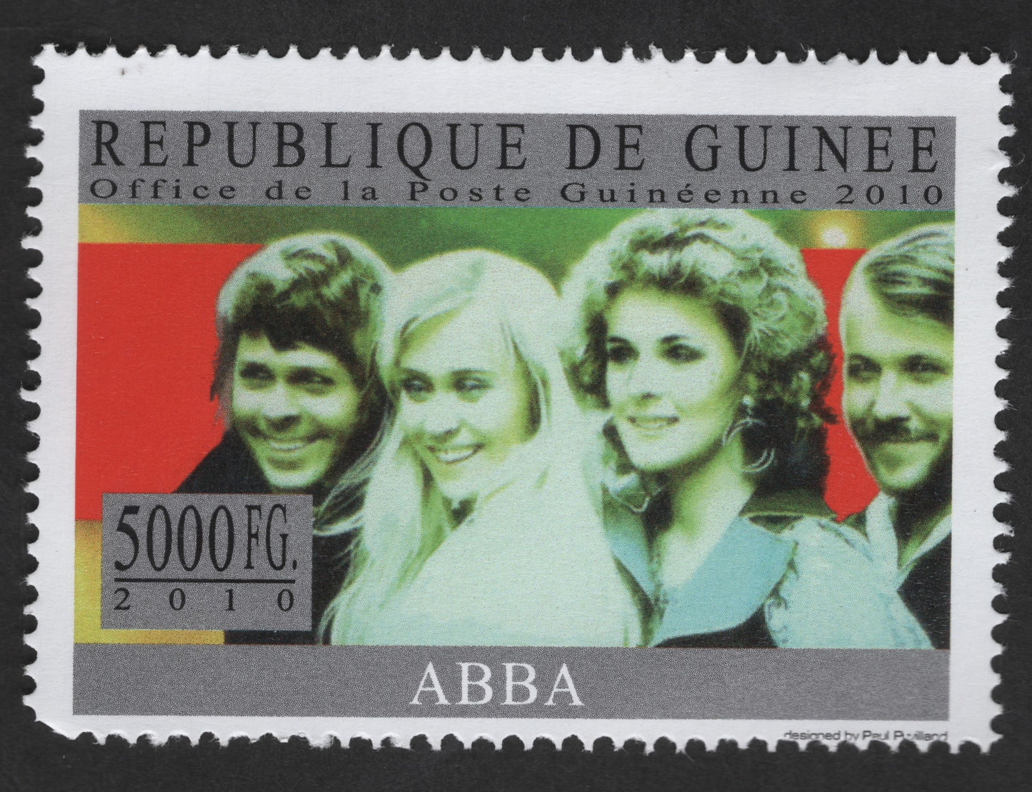 SCG12850 - Guinea 2010 – ABBA Music Legends Commemorative Stamp (5000 FG)