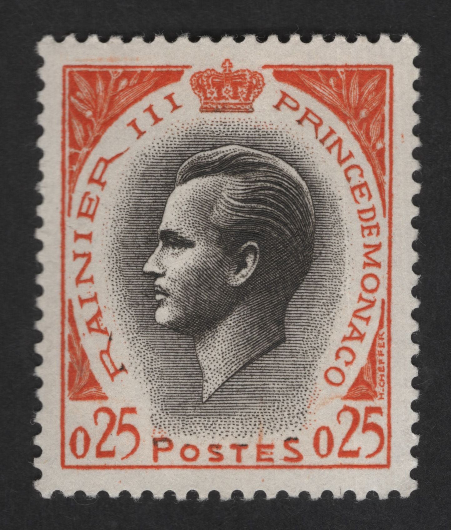 SCG12628 - Monaco 25c Prince Rainier III Definitive Stamp