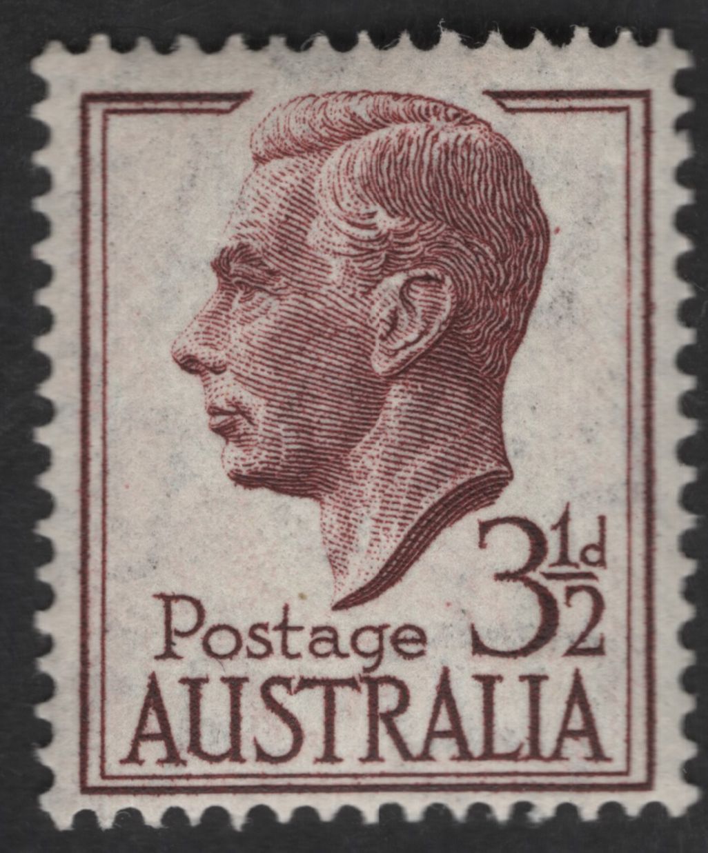 SCG12617 - Australia 3½d King George VI Definitive Stamp (Brown)