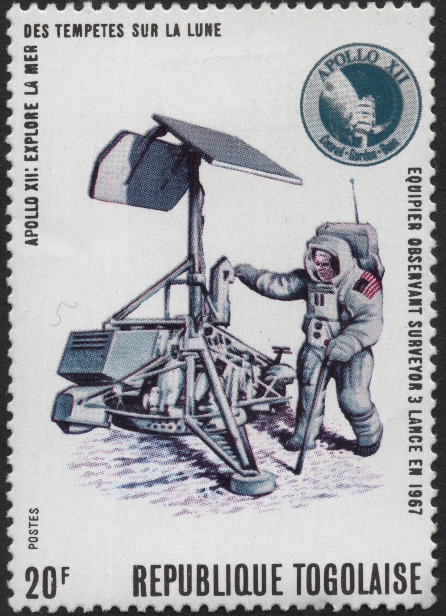 SCG7598 - Togo 1969 – Apollo XII: Surveyor 3 Observation