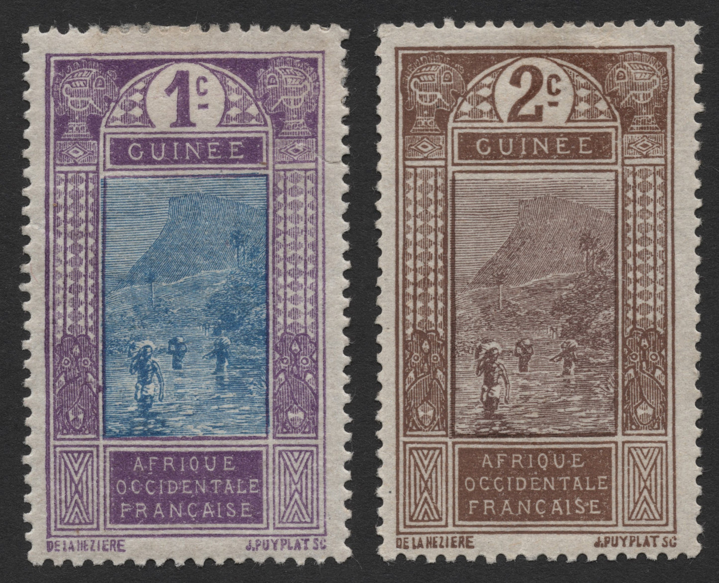 SCG568 - French Guinea Mountain Scene Stamps