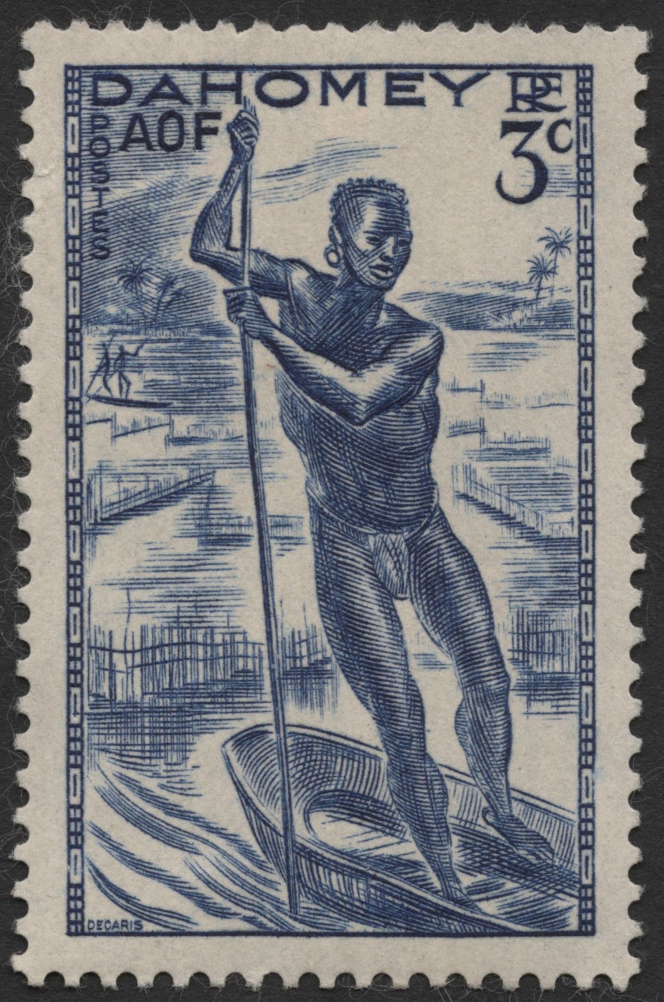 SCG570 - Dahomey Canoe Paddler Stamps (French West Africa)