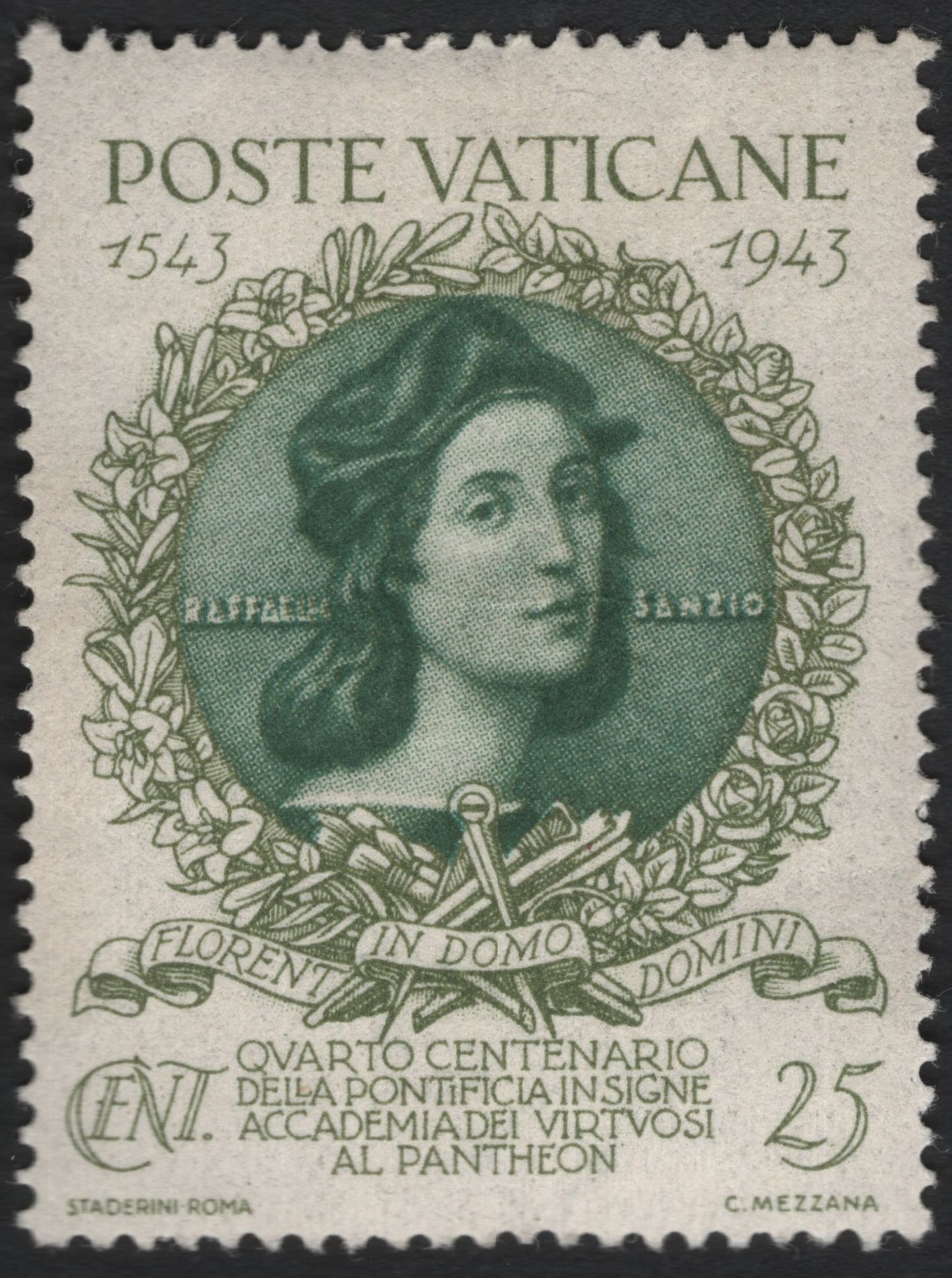 SCG9168 - 1943 Vatican – Raphael Sanzio 400th Anniversary Commemorative (25 Cent.)