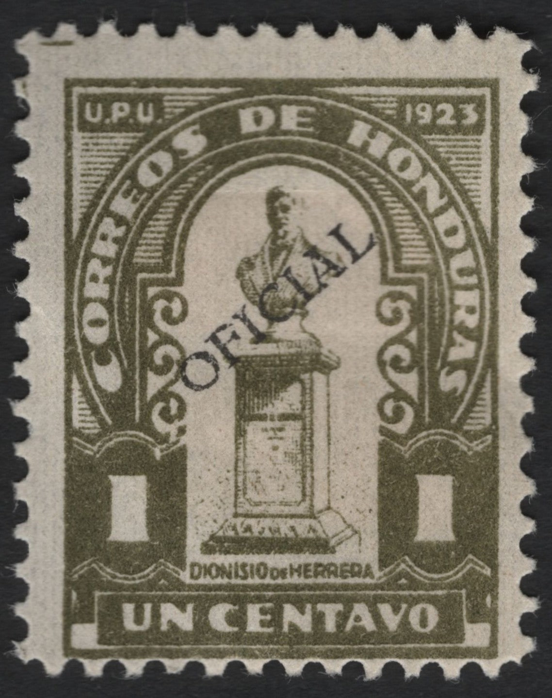 SCG9136 - Honduras 1923 – “Dionisio de Herrera” Official 1 Centavo