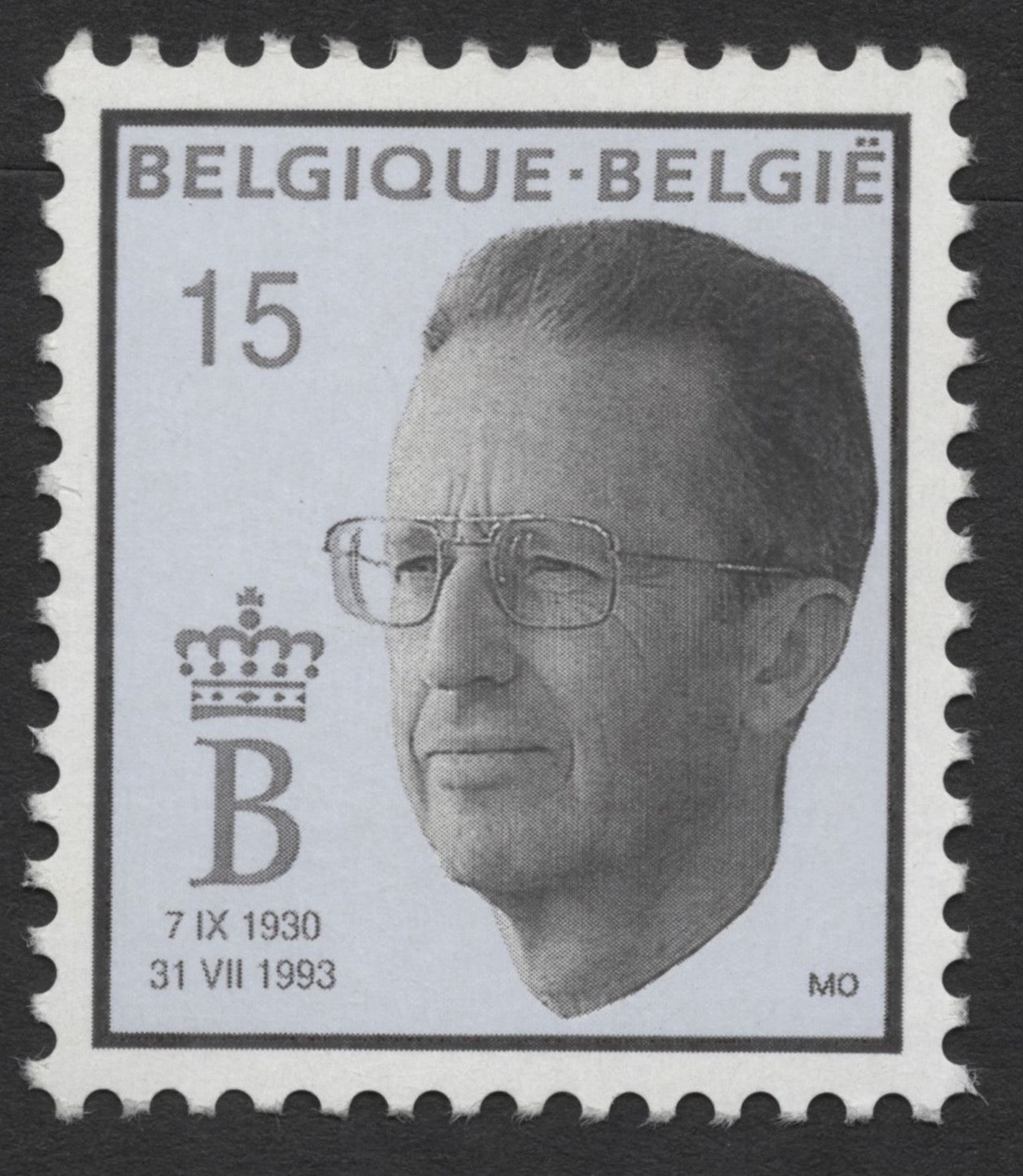 SCG309 - Belgium 15F – King Baudouin Memorial Stamp (1930–1993)