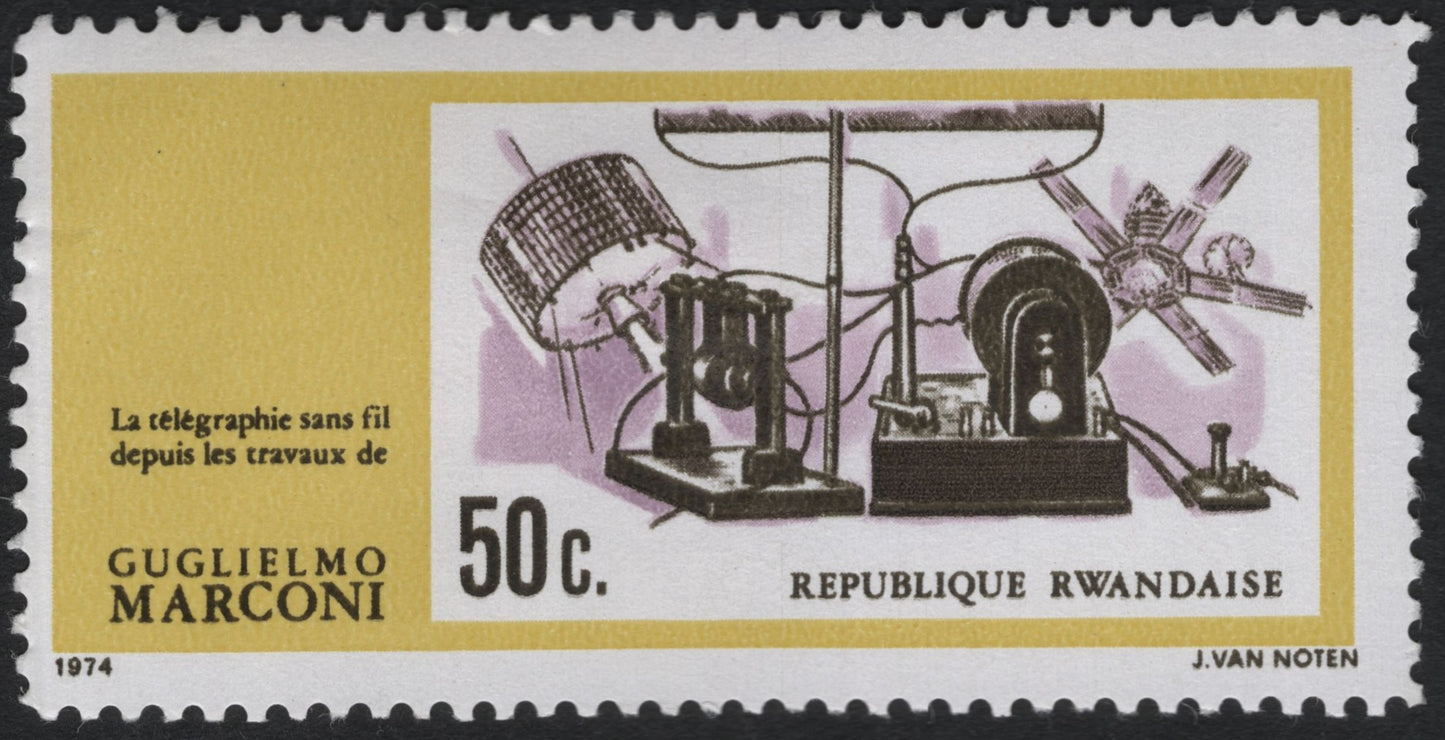 SCG8501 - Rwanda 1974 – Guglielmo Marconi and the Wireless Telegraph