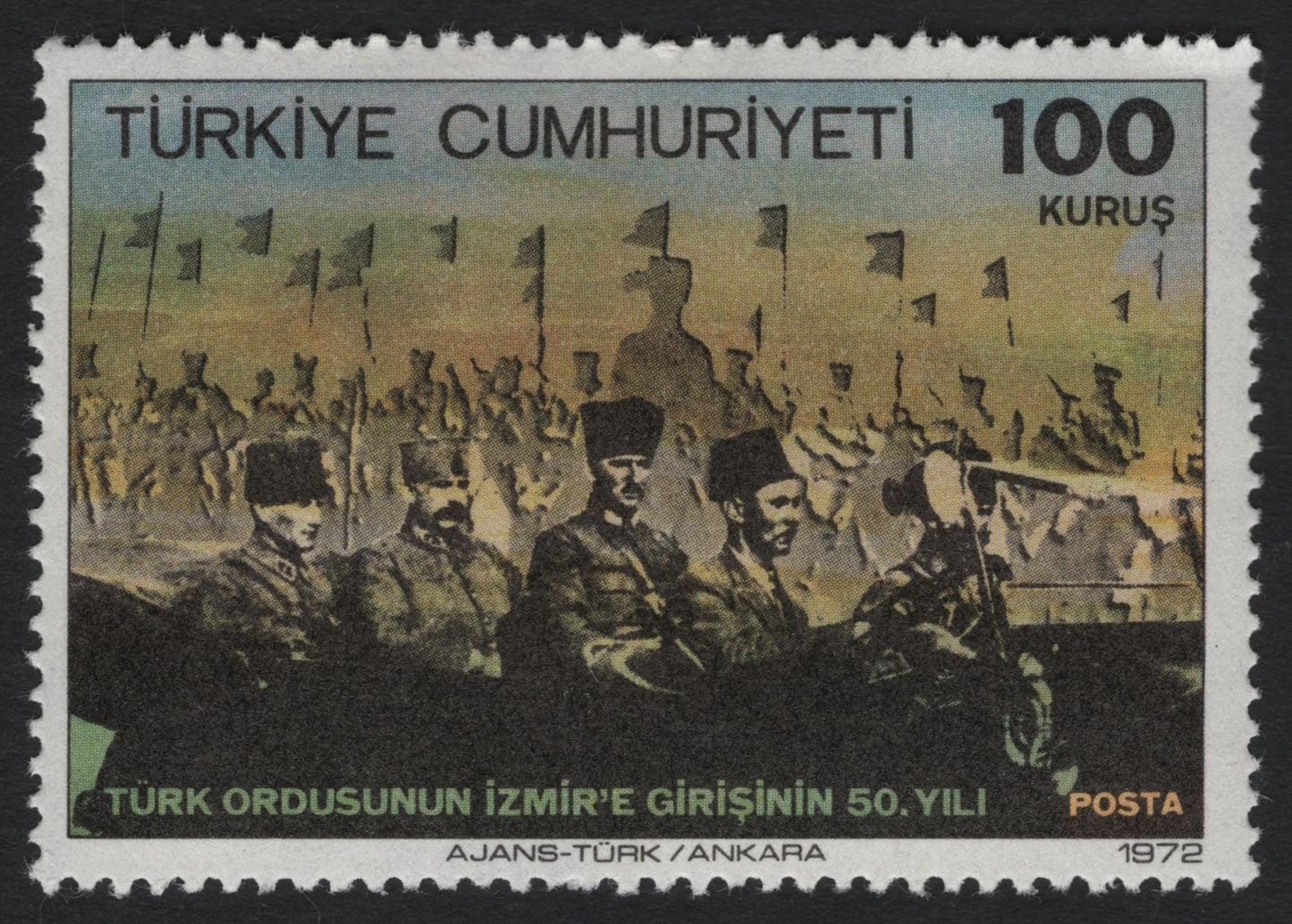 SCG9355 - Turkey 1972 – 50th Anniversary of the Turkish Army’s Entry into İzmir (100 Kuruş)