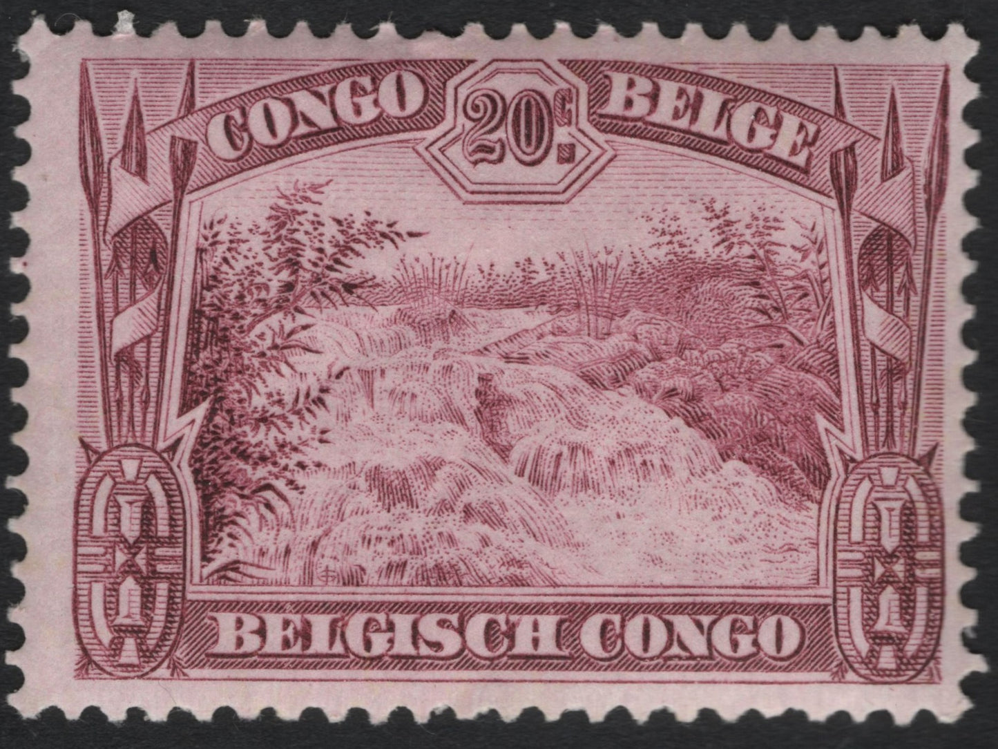 SCG9340 - Belgian Congo 20c Waterfall Definitive (c. 1923–1931)