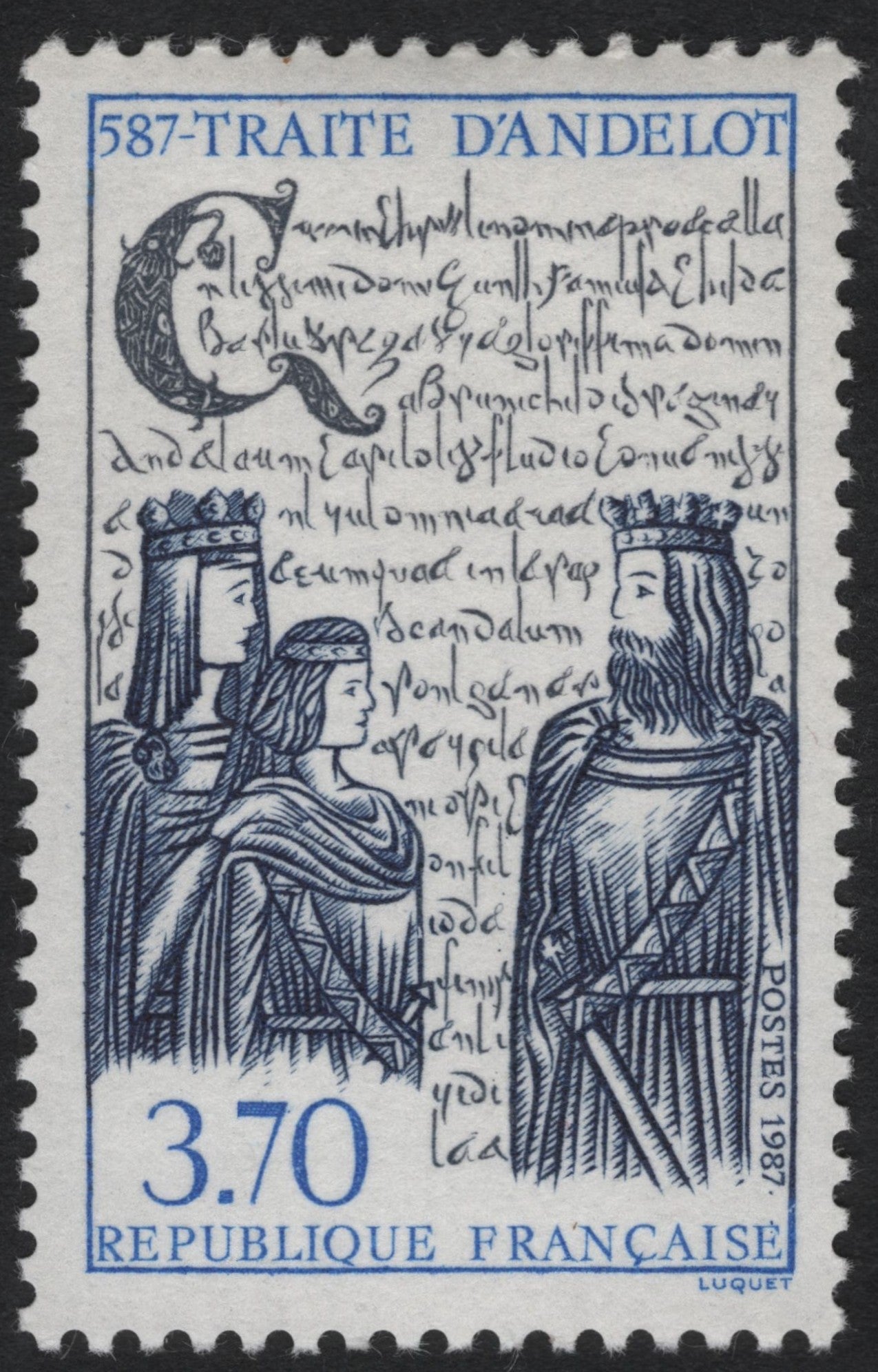 SCG8524 - France – Treaty of Andelot (Traité d’Andelot), 1987