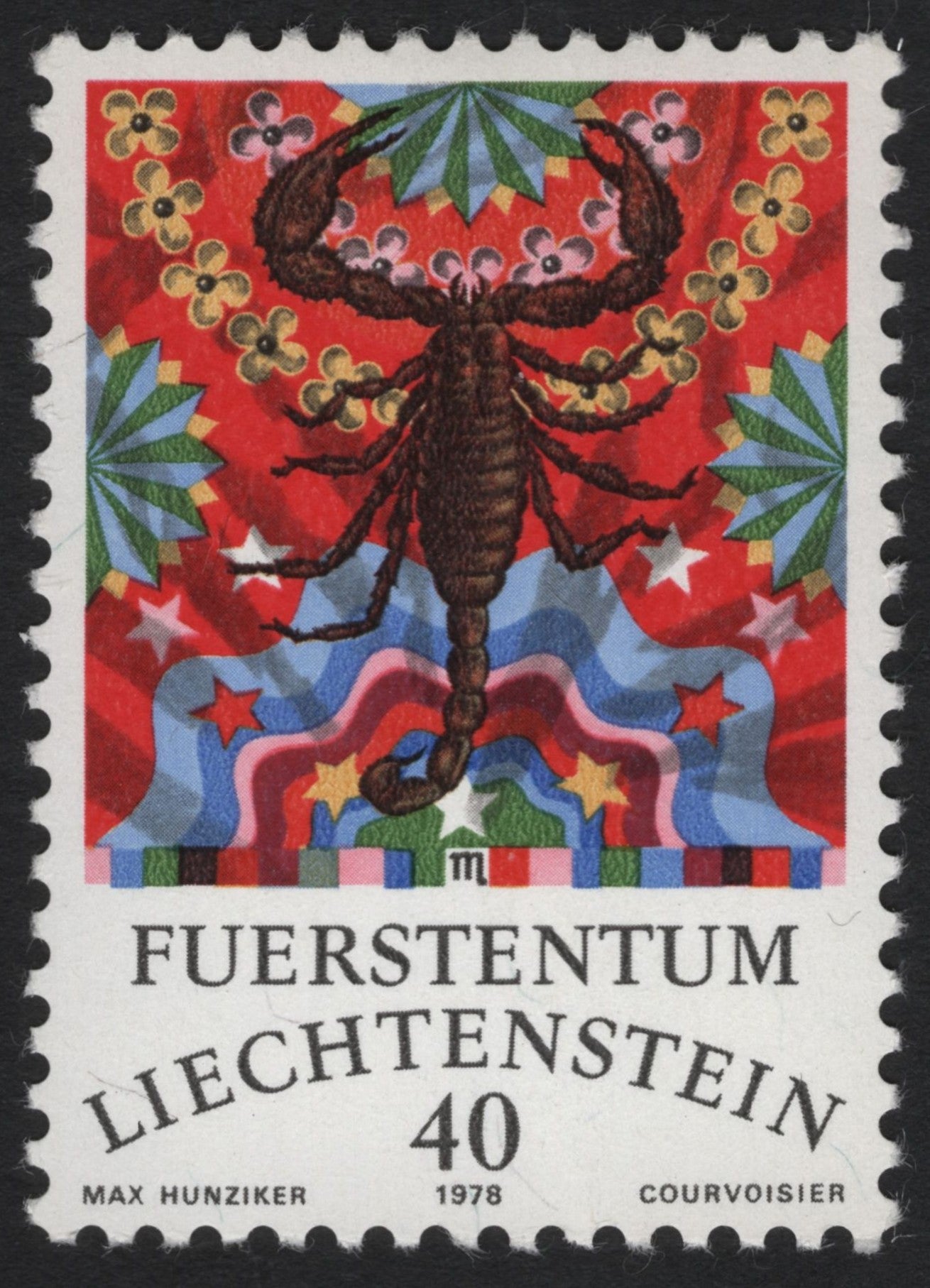 SCG8529 - Liechtenstein 1978 – Scorpio Zodiac Sign