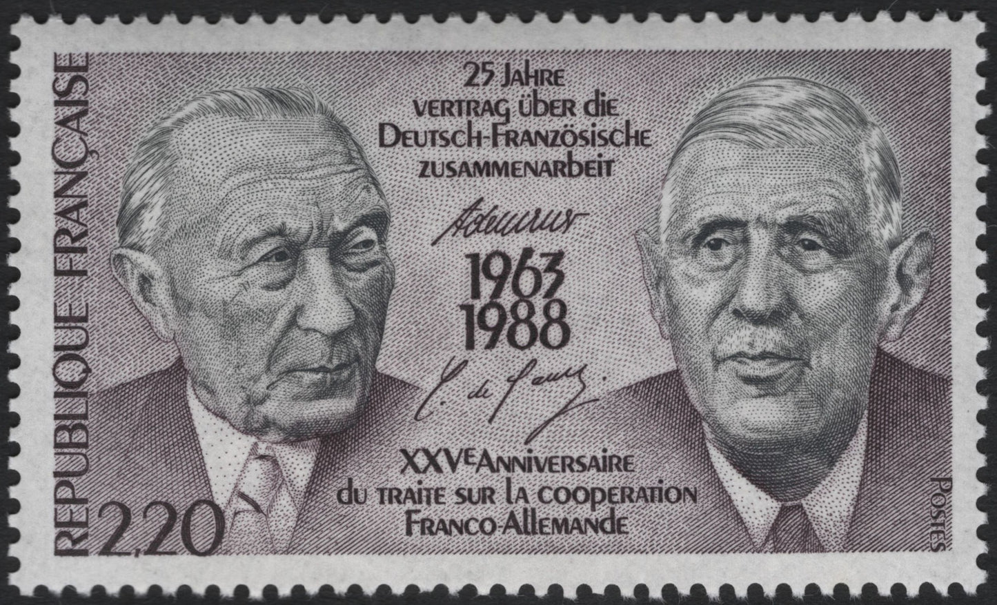 SCG8564 - France 1988 – 25th Anniversary of the Franco-German Treaty of Cooperation