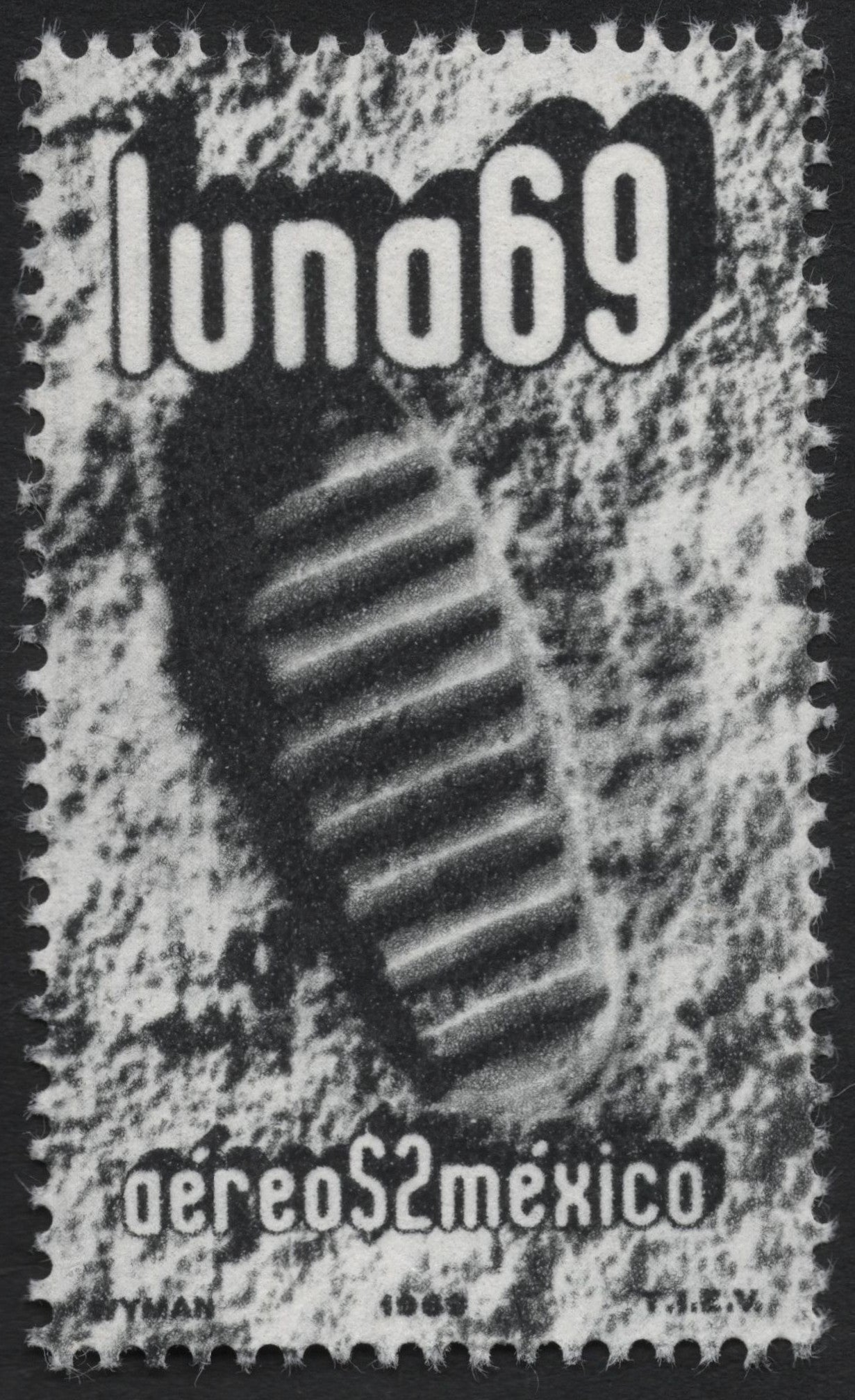 SCG9333 - Mexico 1969 “Luna 69” Moon Landing Airmail – First Footprint on the Moon