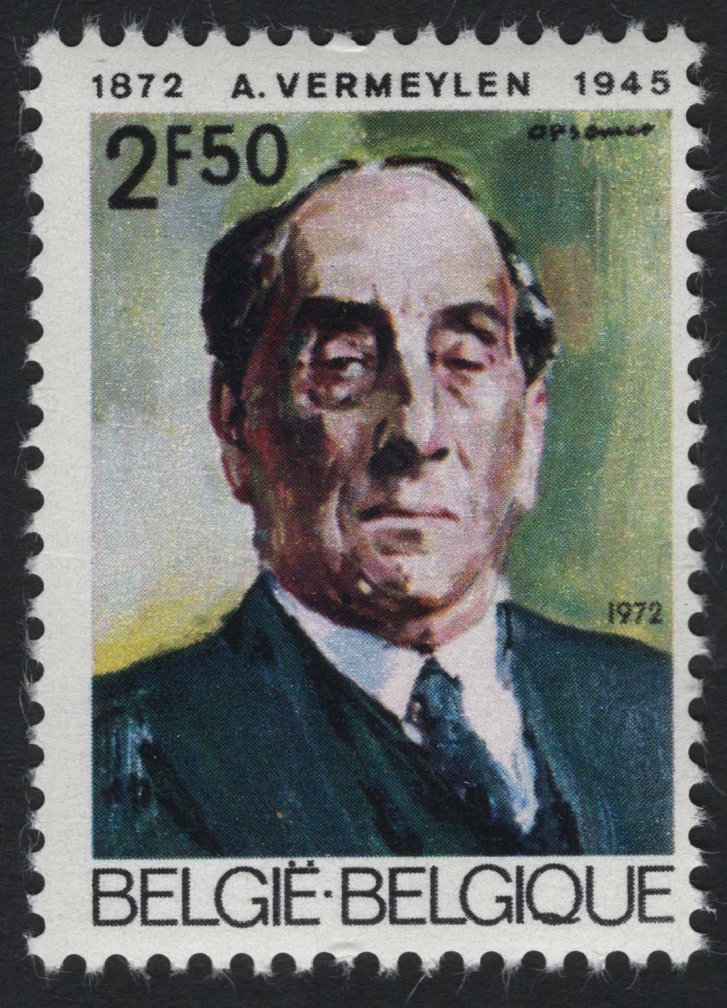 SCG9335 - Belgium 1972 – August Vermeylen 2F50 Portrait Commemorative