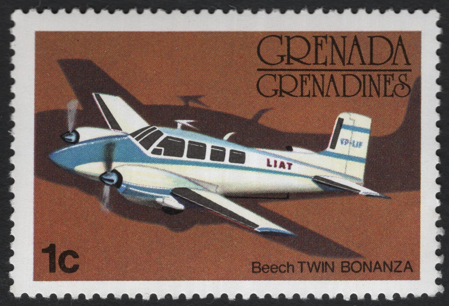 SCG9731 - Grenada Grenadines – 1c Beech Twin Bonanza (LIAT) Aviation Issue