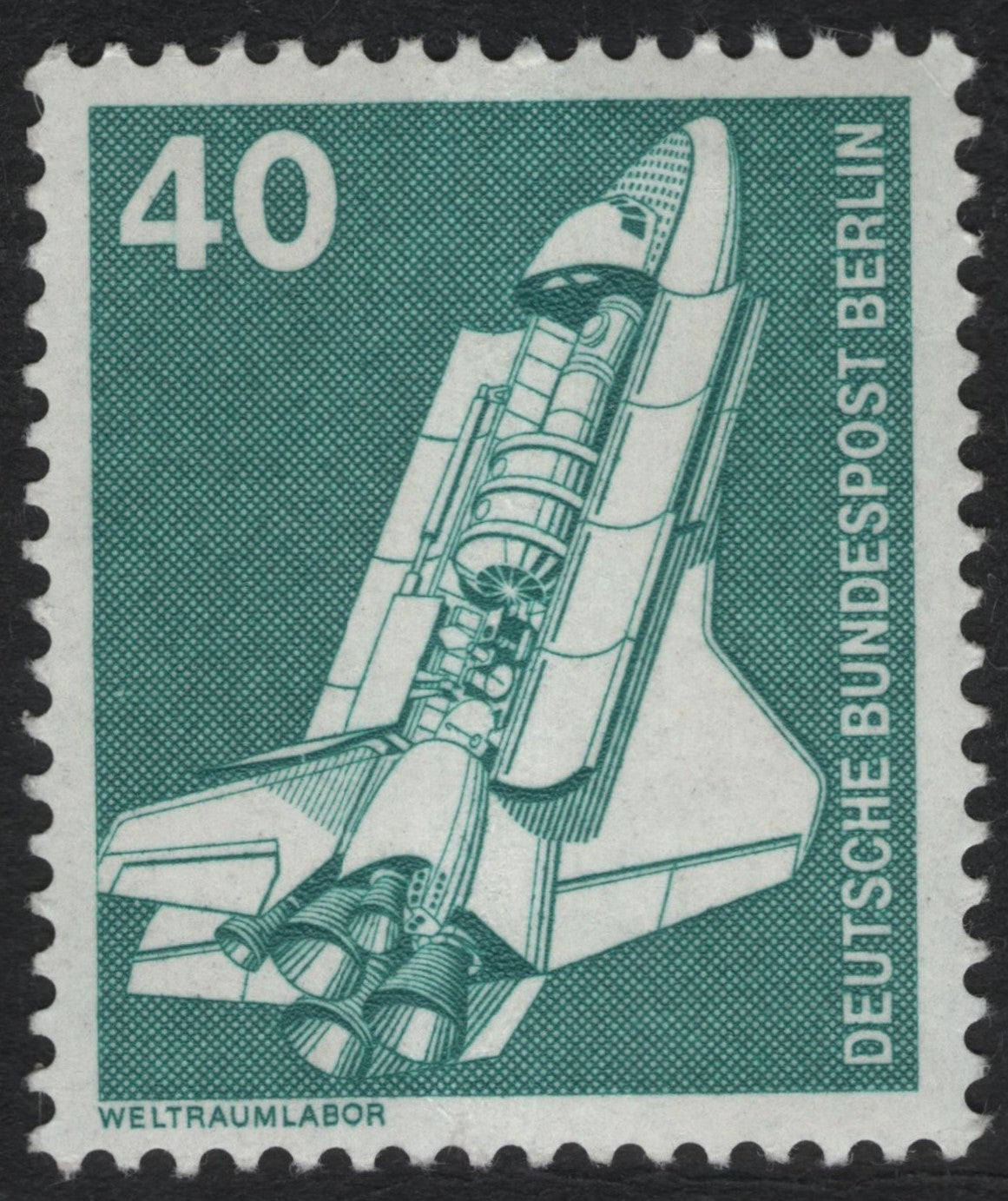 SCG9633 - West Berlin 1978 “Weltraumlabor” – Space Shuttle Cutaway (40 Pf)