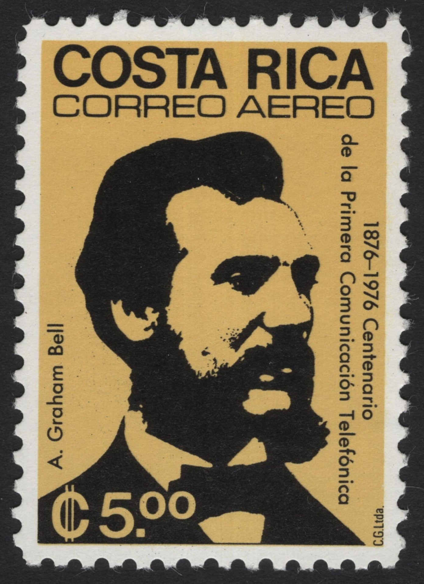 SCG6809 - Costa Rica 1976 – Centenary of the First Telephone Communication