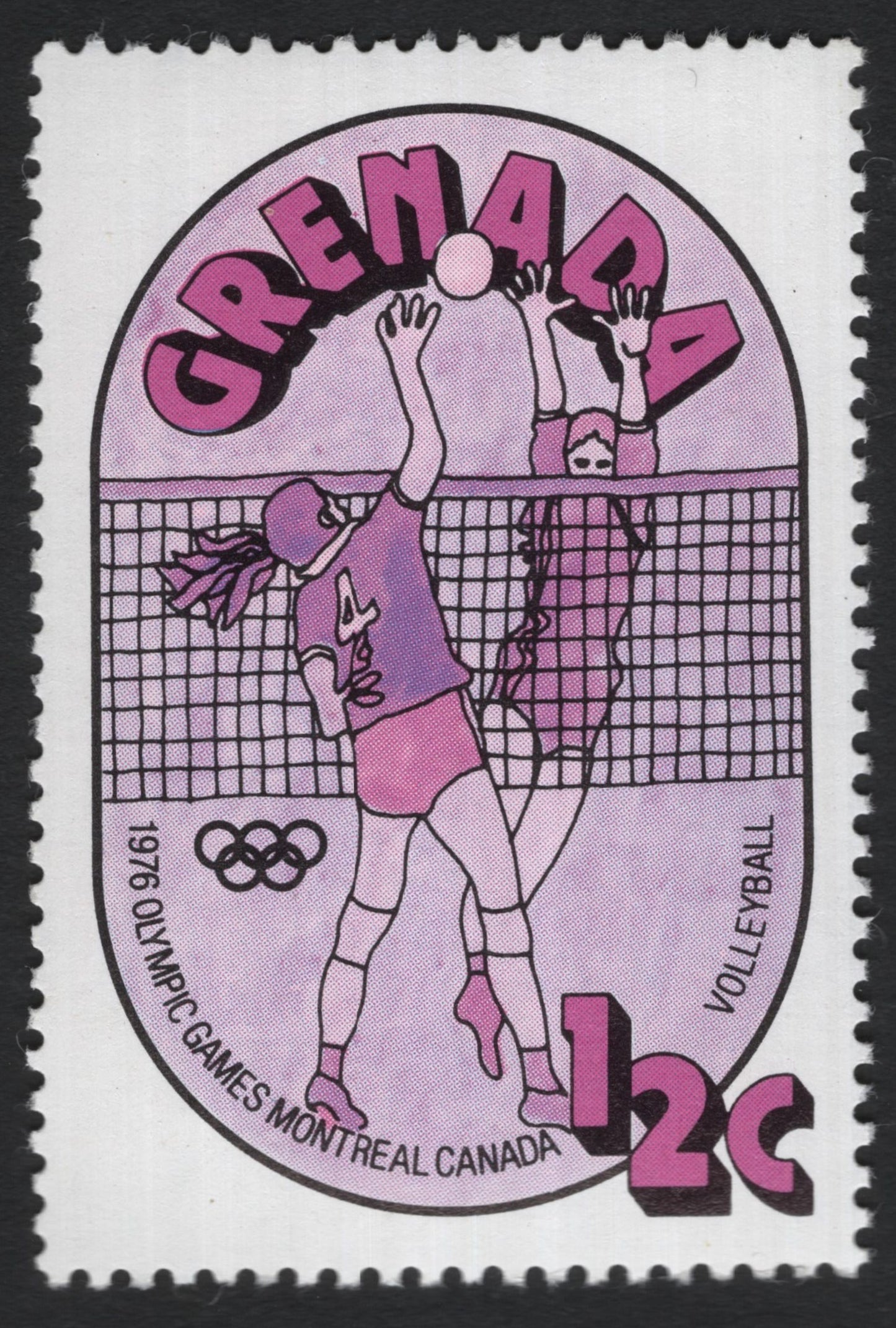 SCG9701 - Grenada 1976 Montreal Olympic Games – Volleyball 12c Stamp