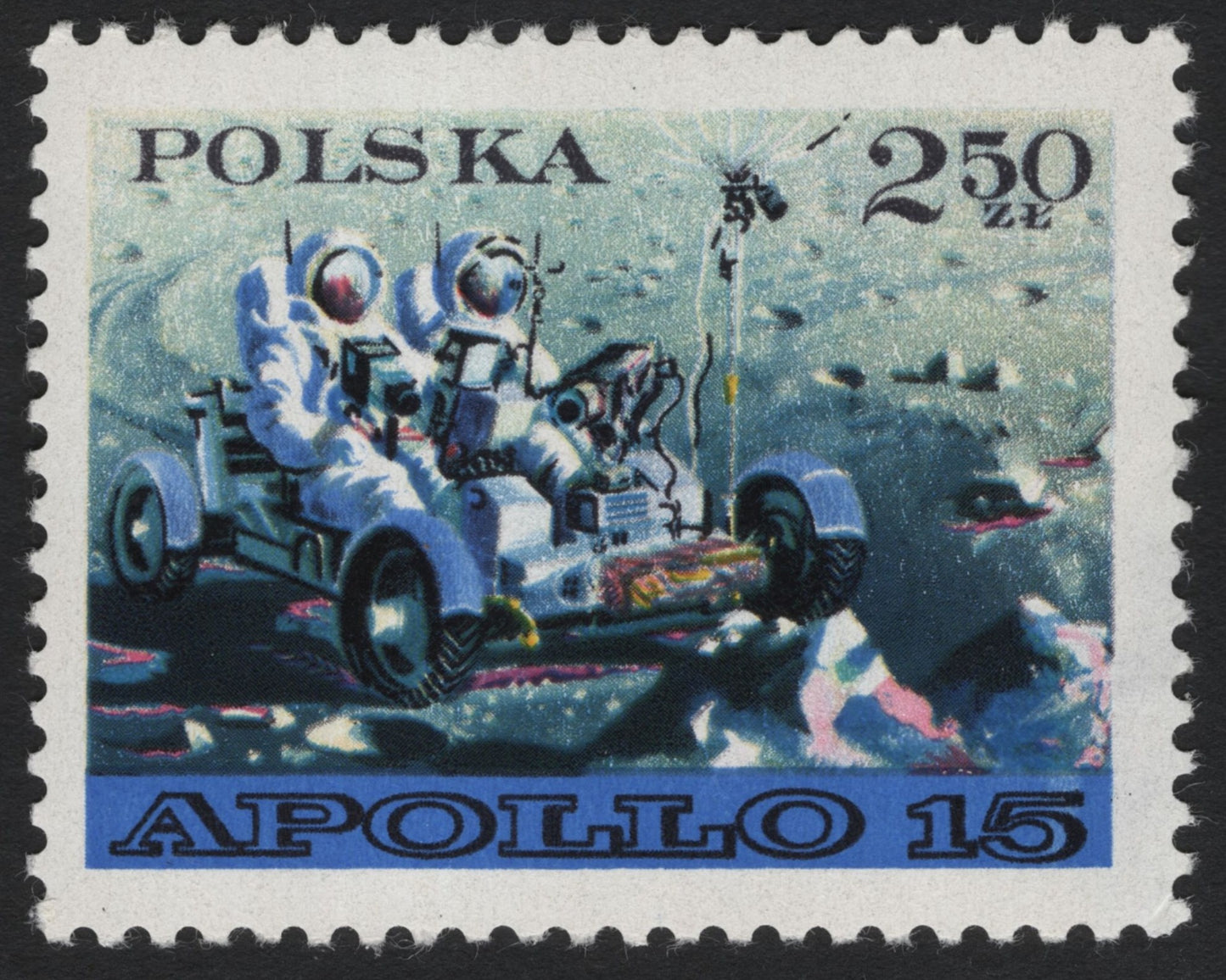 SCG6818 - Philatelic Description — Poland 1971 “Apollo 15” (250 zł)