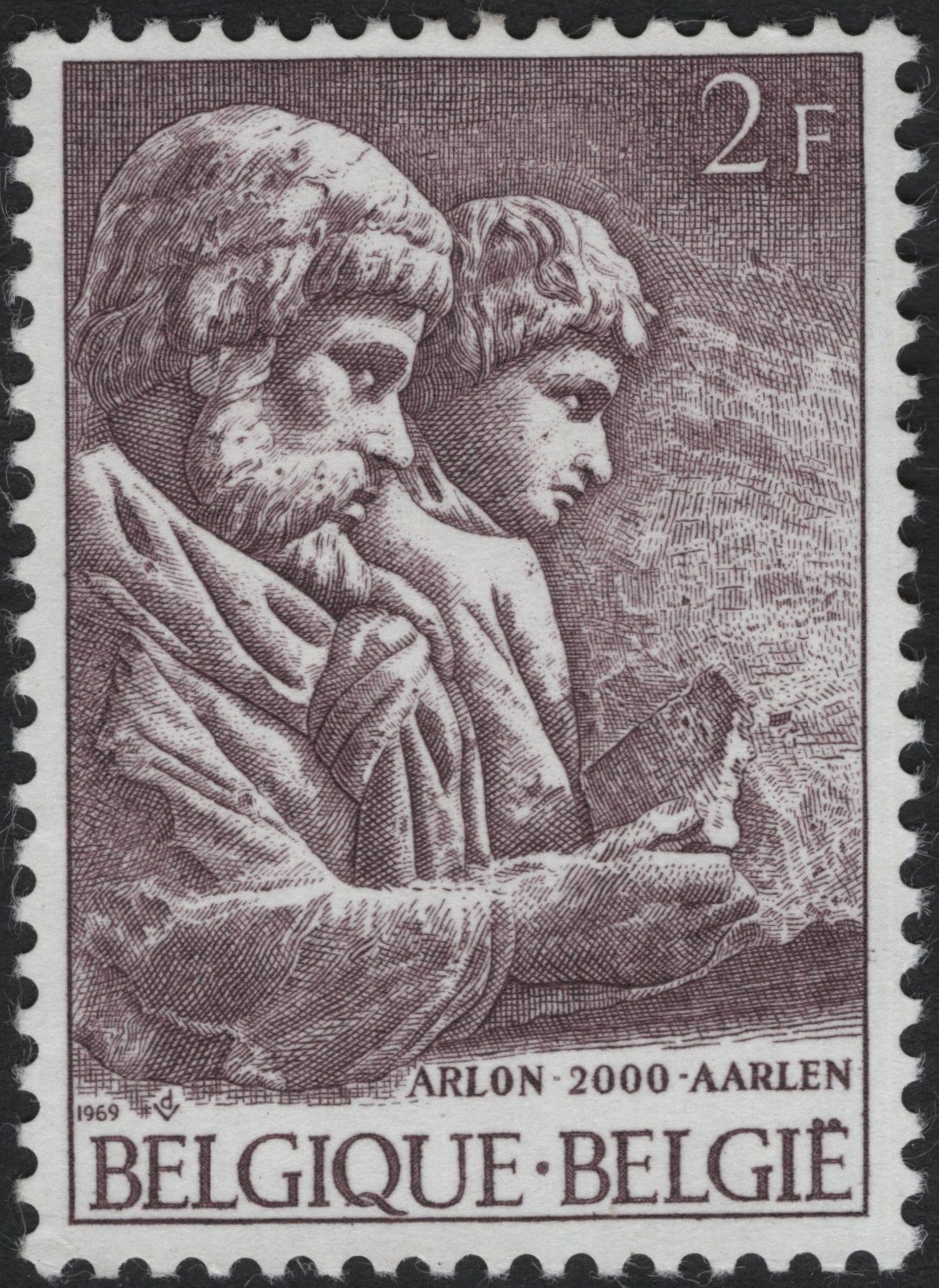 SCG9709 - Belgium 1969 – Arlon “2000th Anniversary” 2F Monument Stamp
