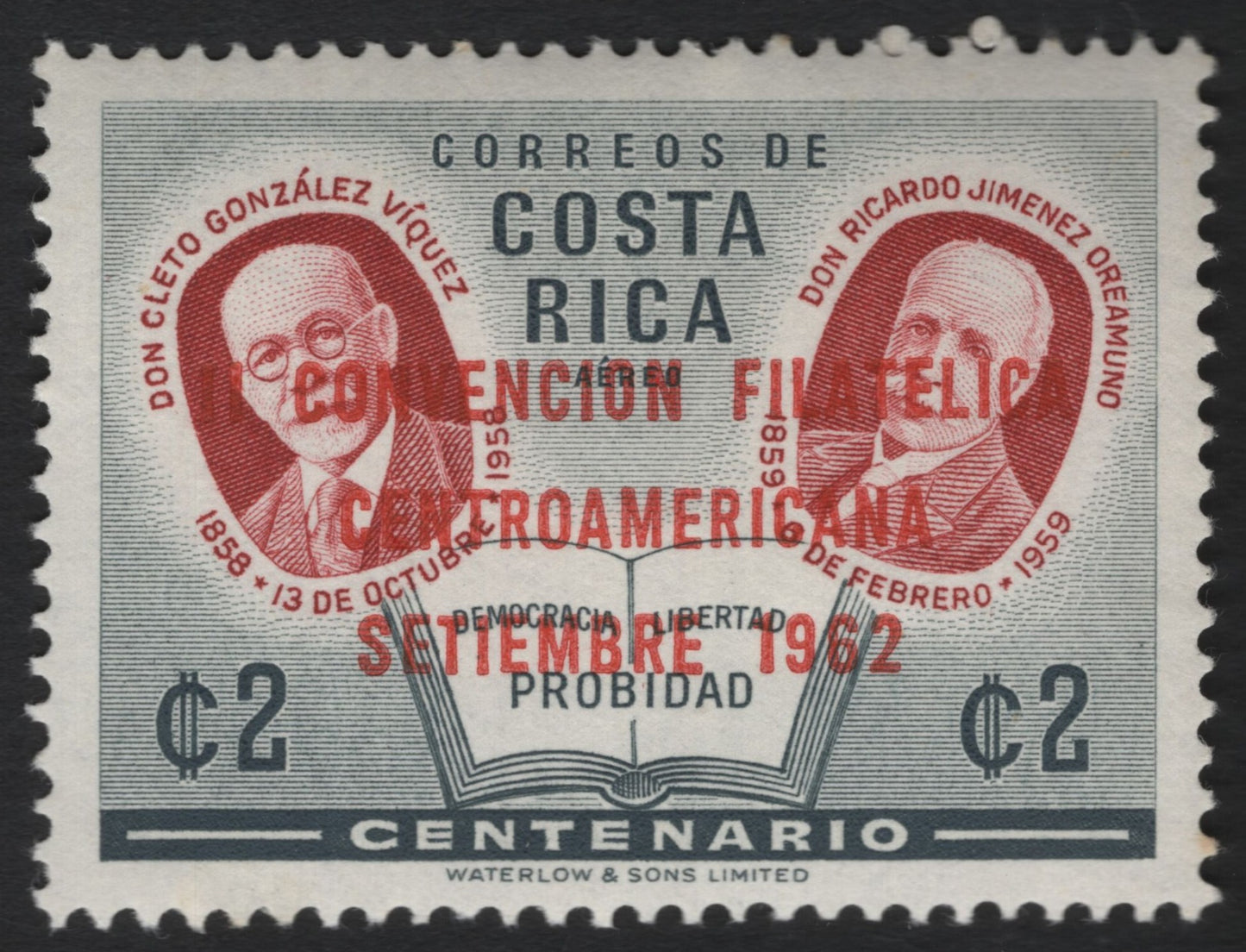 SCG6820 - Costa Rica 1962: II Convención Filatélica Centroamericana Overprint