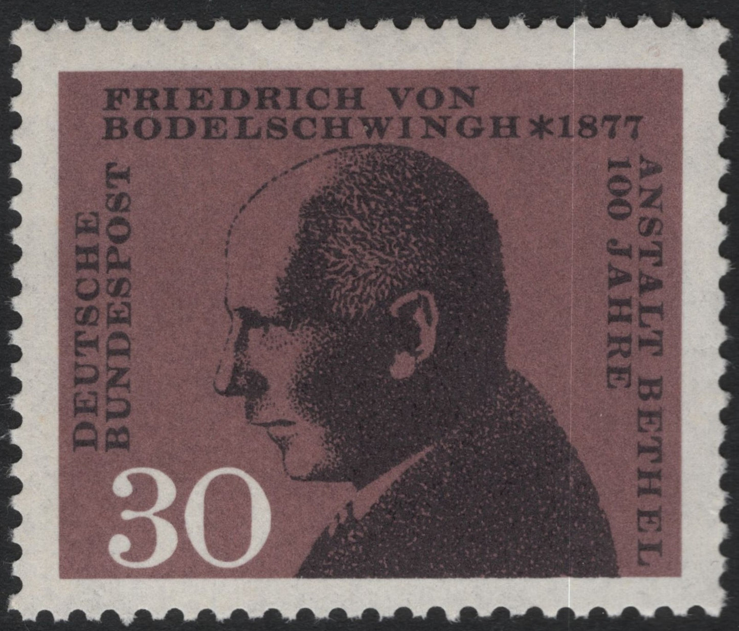 SCG9711 - Germany 1977 – 100 Years of Bethel Institution, 30 Pf – Friedrich von Bodelschwingh