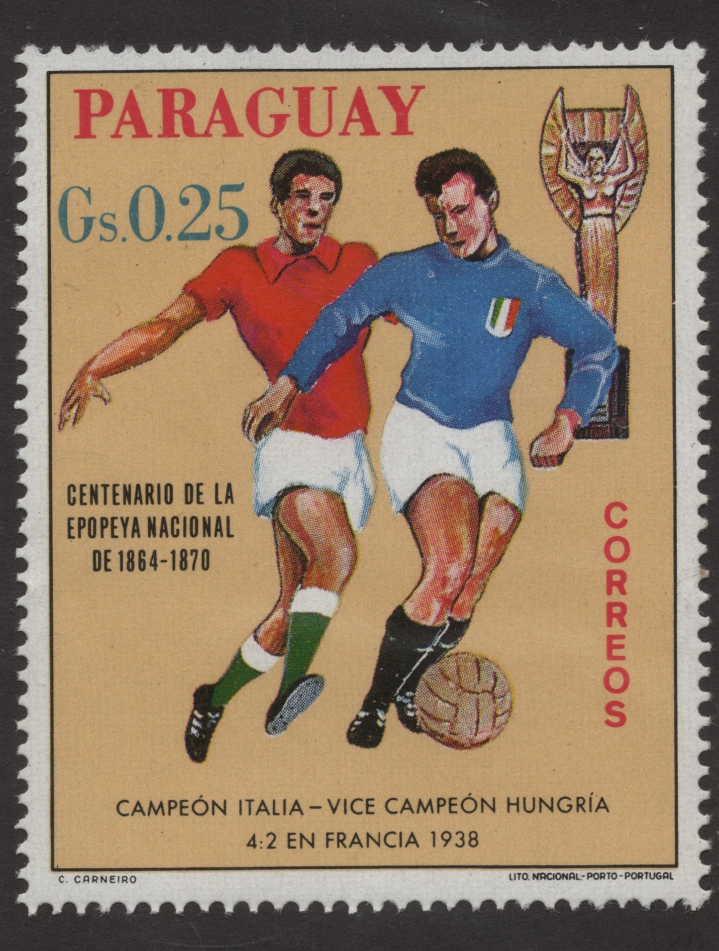SCG171 Paraguay World Cup Football Stamps – Historic Champions & 1864–1870 National Epic Centenary