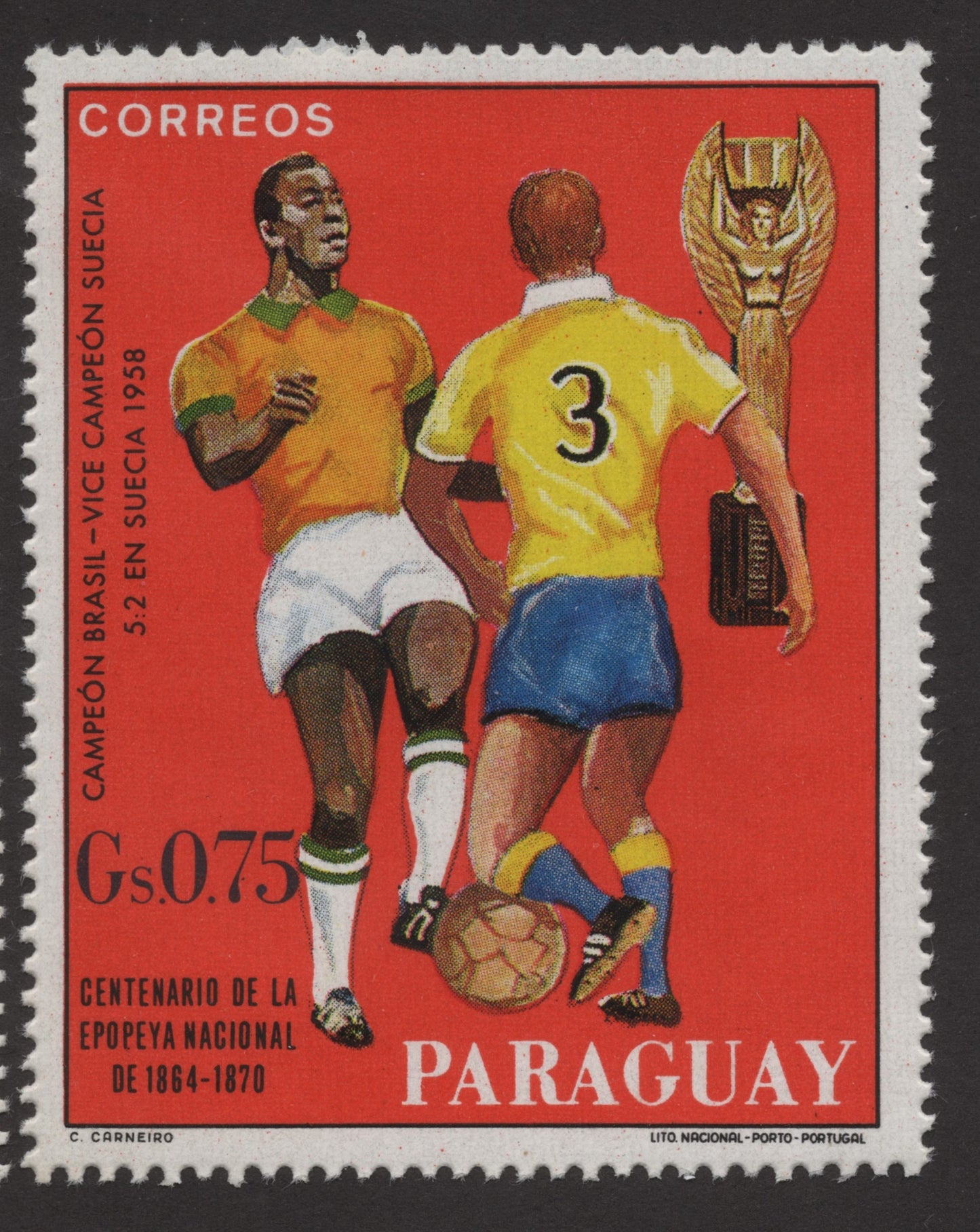 SCG171 Paraguay World Cup Football Stamps – Historic Champions & 1864–1870 National Epic Centenary