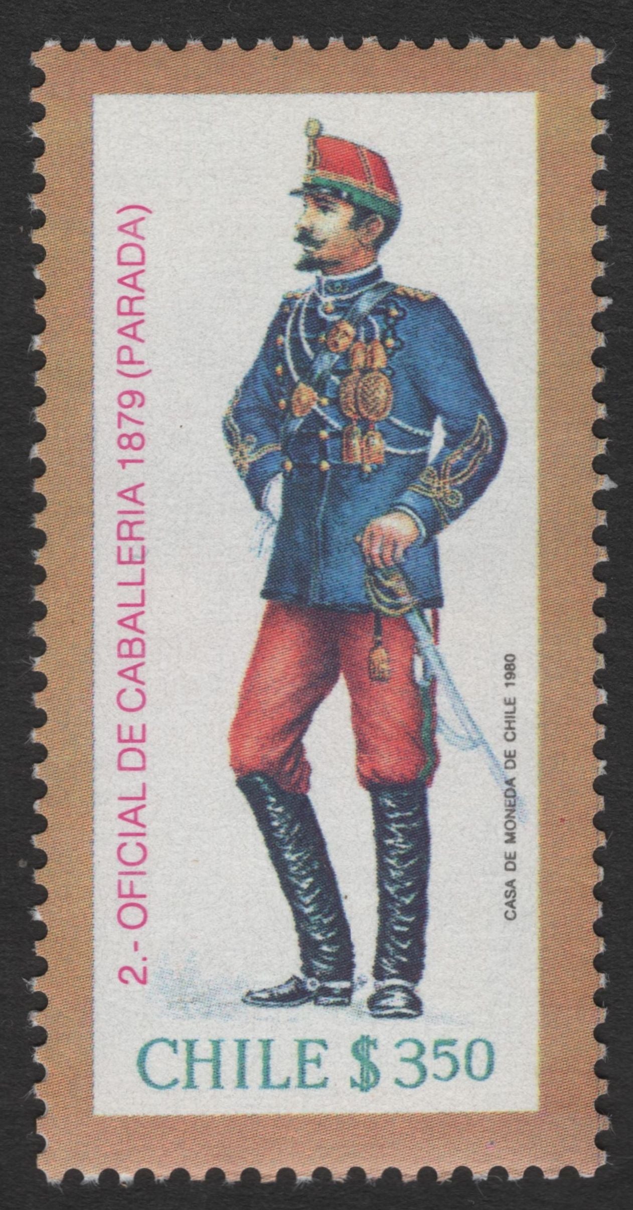SCG11792 - Chile 1980 War of the Pacific Military Uniforms Set – Infantry Soldier & Cavalry Officer (1879)