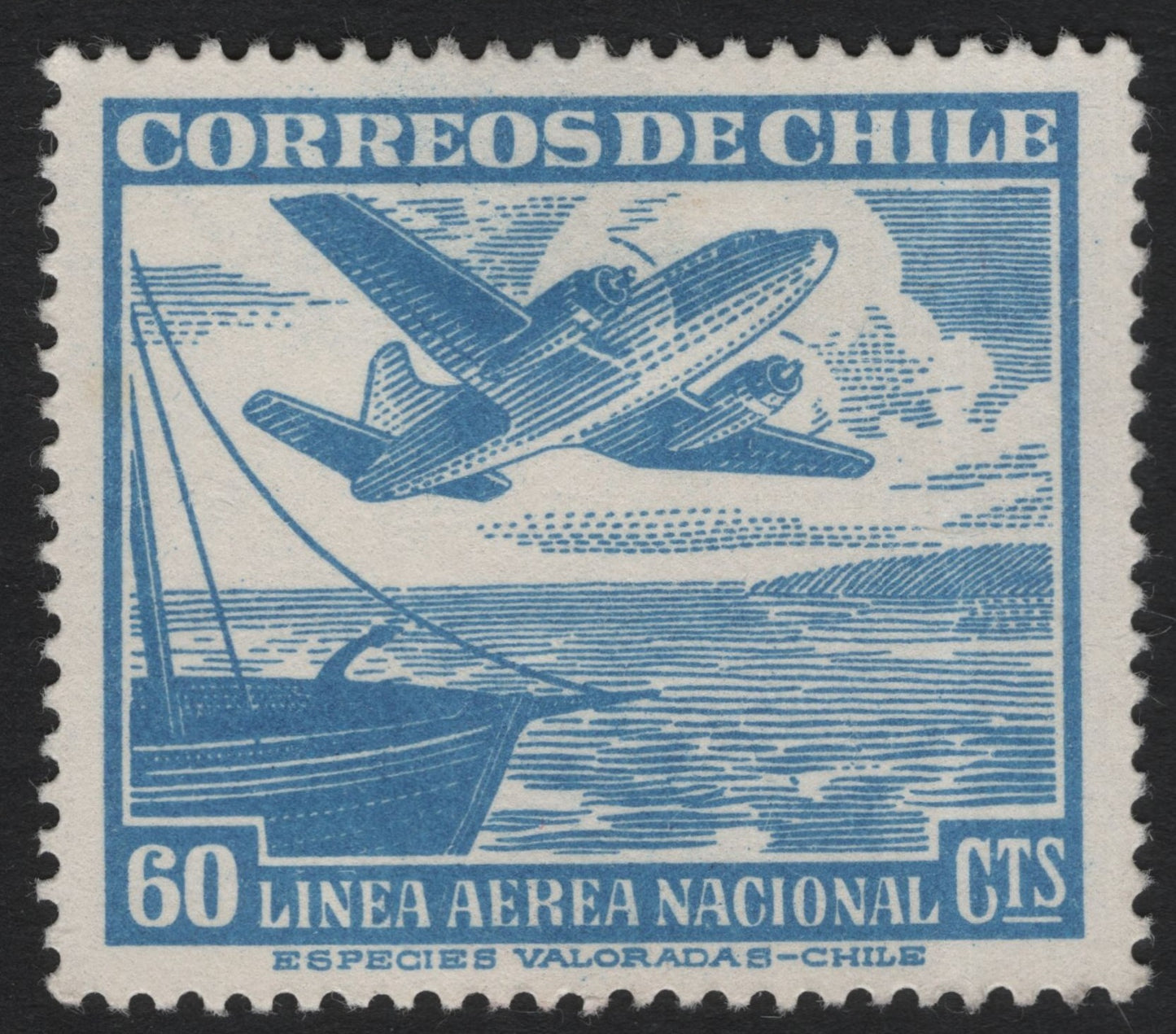 SCG8199 - Chile 1952 – National Air Line Airmail Stamp (60 cts)