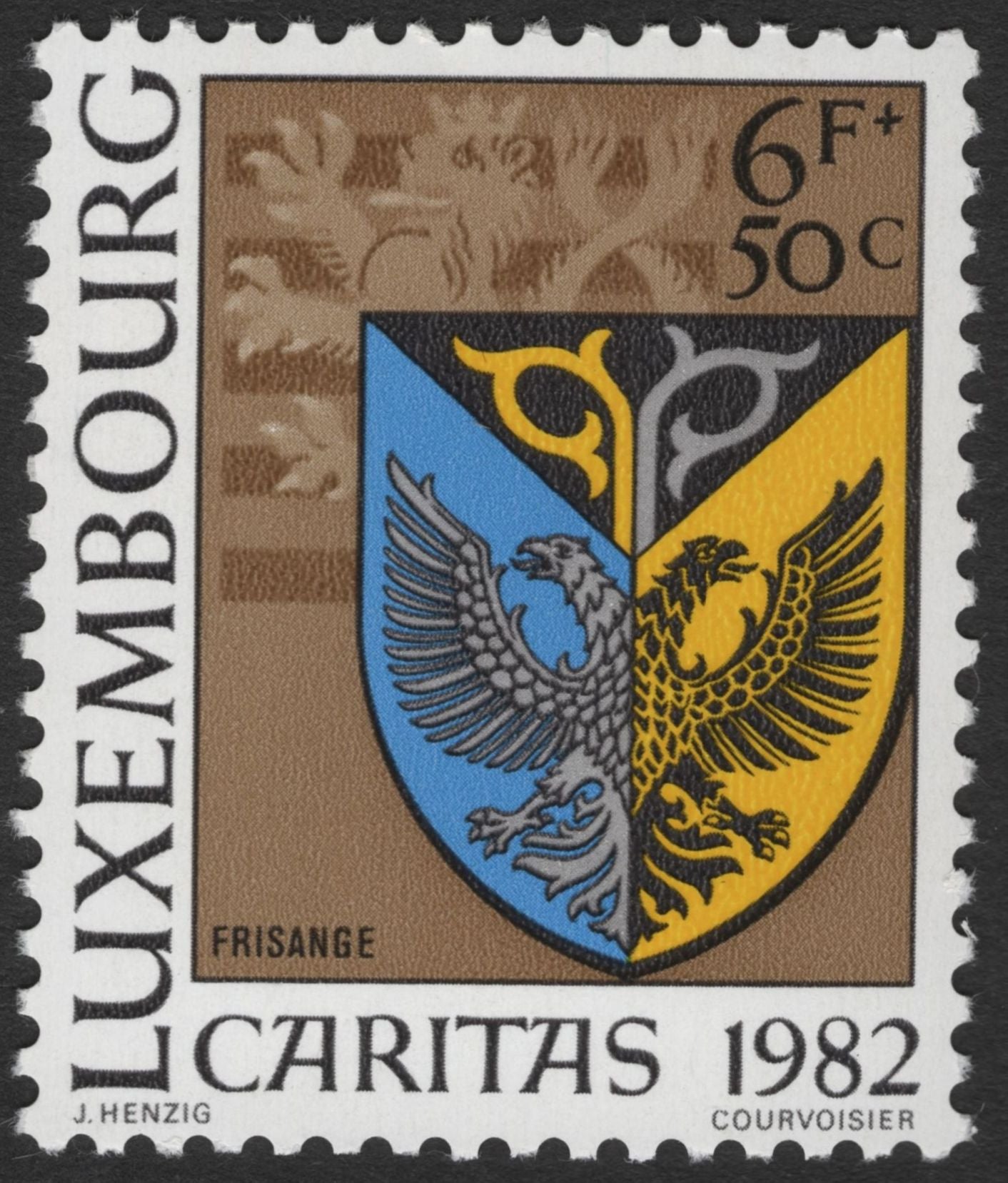 SCG11791 - Luxembourg 1982 Caritas Charity Issue – Municipal Heraldry Set (4 Stamps)