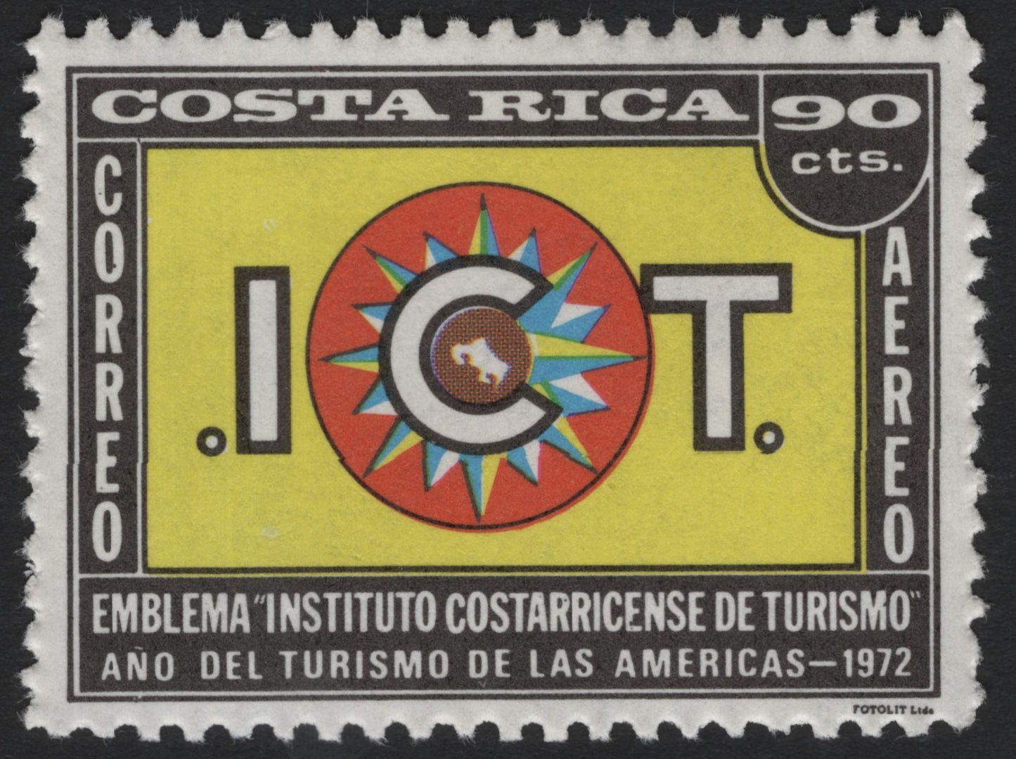 SCG6539 - Costa Rica 1972 “Instituto Costarricense de Turismo” Airmail – Year of Tourism of the Americas