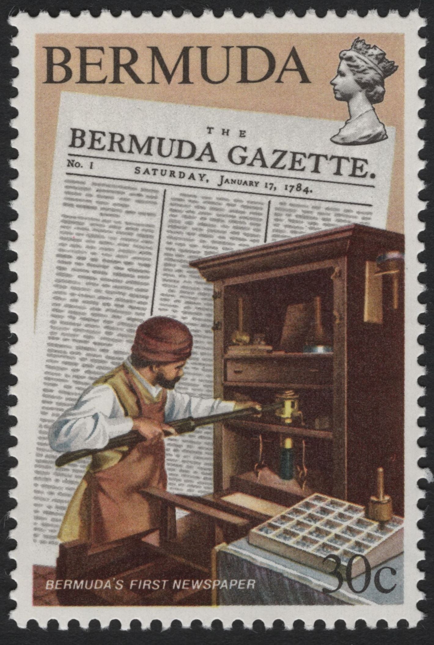 SCG7275 - Bermuda – Joseph Stockdale and The Bermuda Gazette (1984)