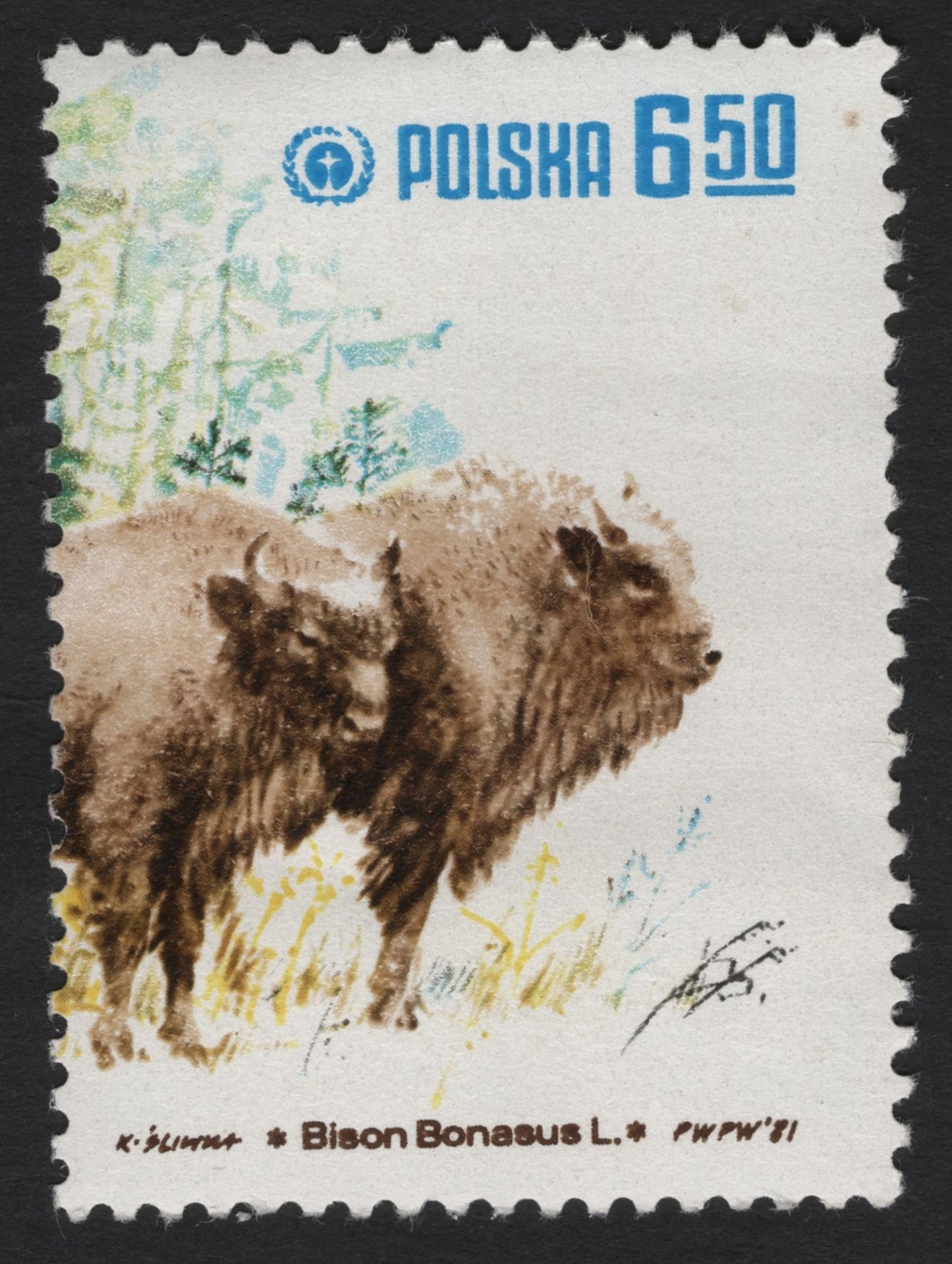 SCG6540 - Poland 1981 – European Bison (Bison bonasus) 6.50 zł