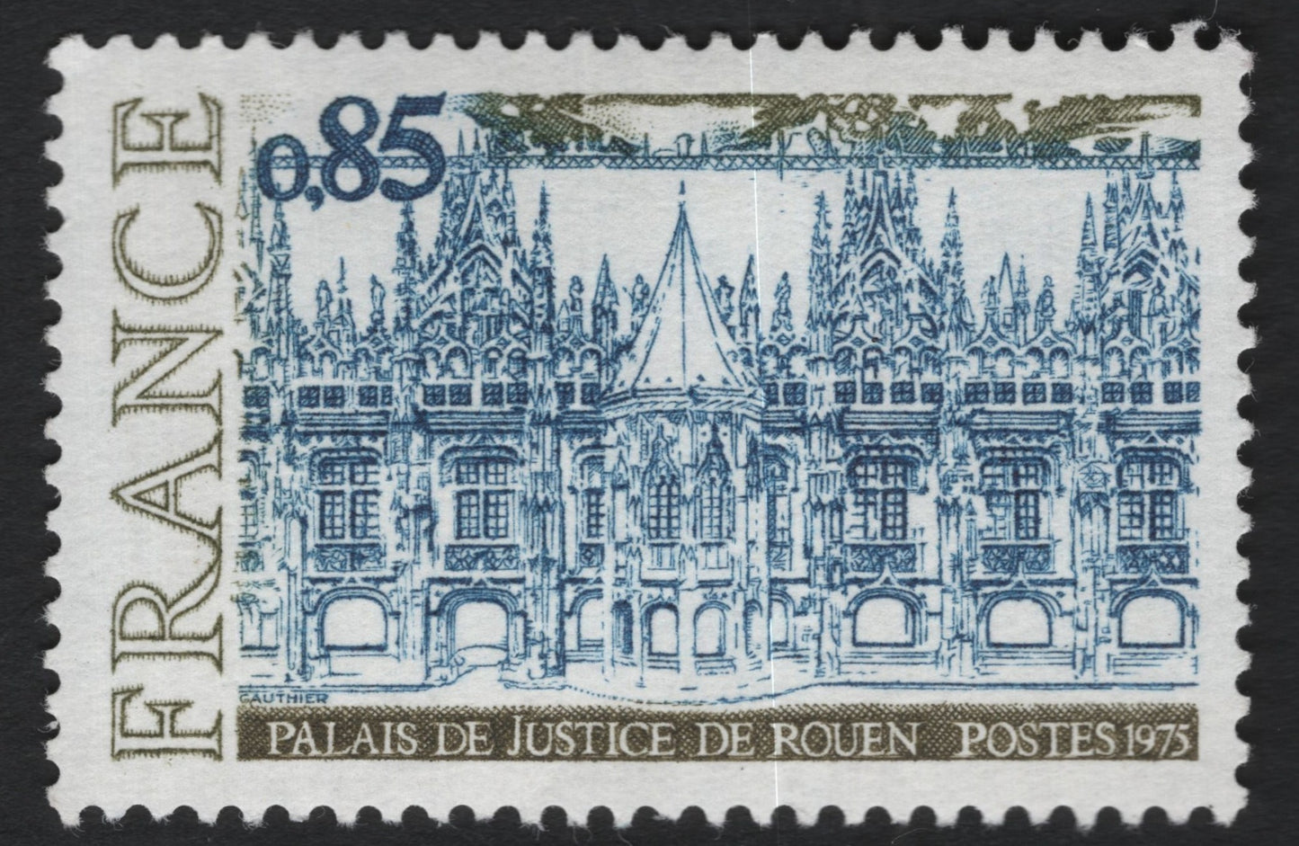 SCG10076 - France 1975 Palais de Justice de Rouen – Gothic Architectural Masterpiece (0.85F)
