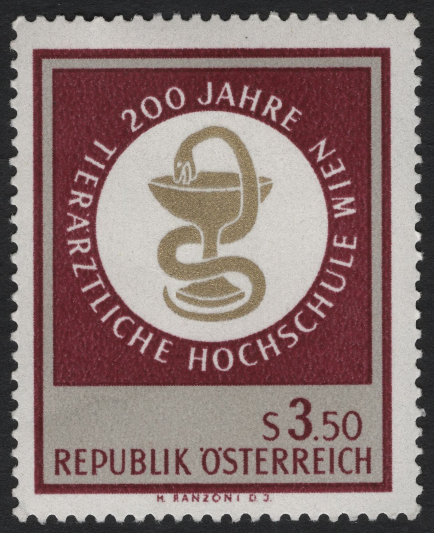 SCG9781 - Austria 1975 – Bicentenary of the Veterinary University of Vienna (S 3.50)