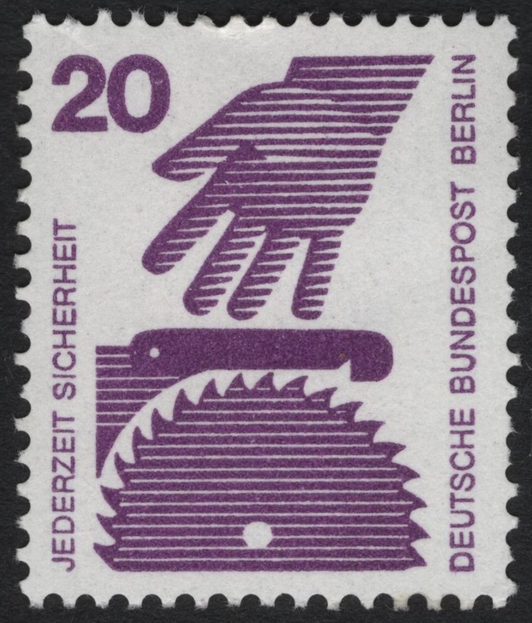 SCG9760 - Germany (Berlin) 1971 – “Jederzeit Sicherheit” Industrial Safety, 20 Pf
