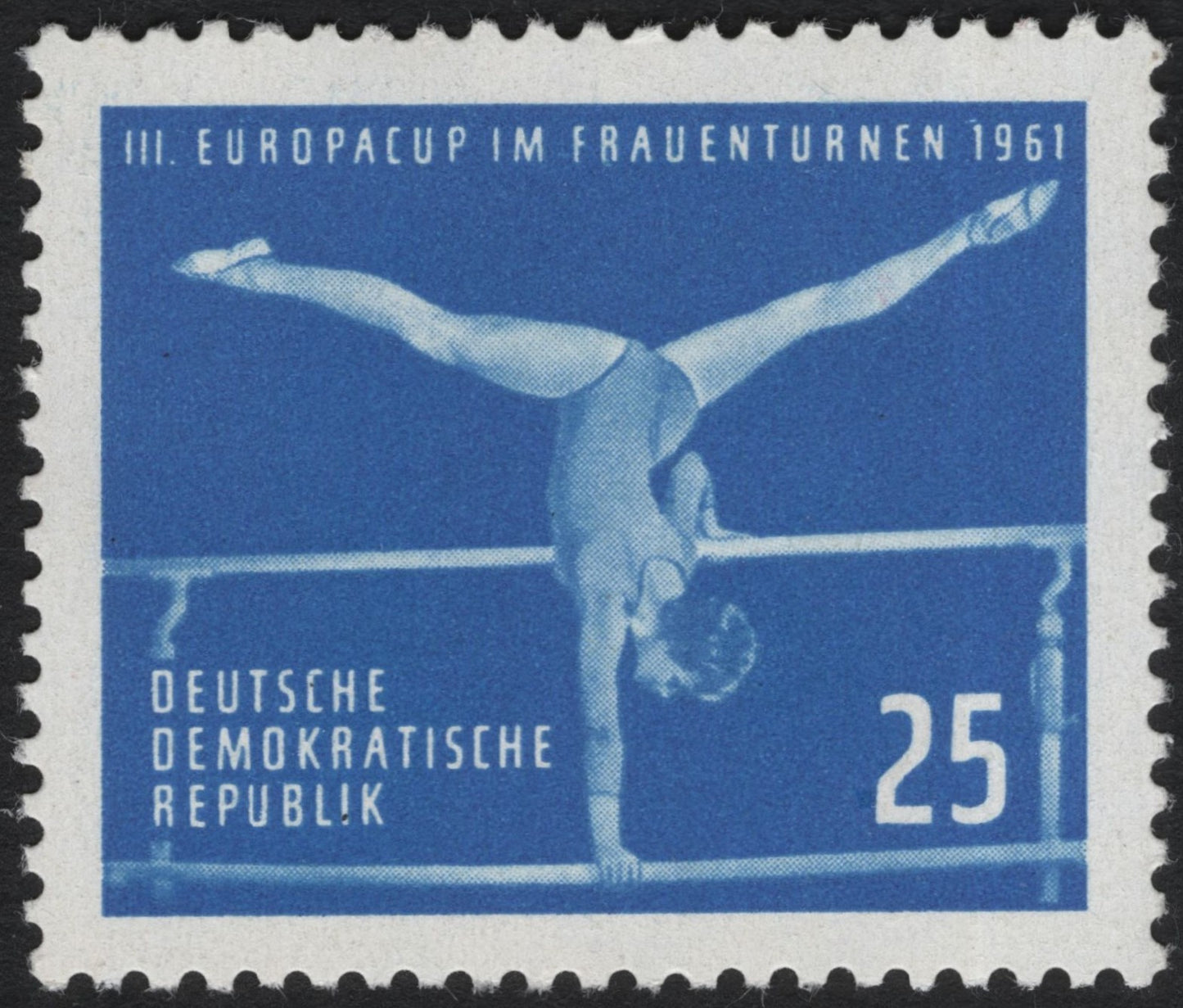 SCG8191 - DDR 1961 Women’s Gymnastics European Cup Stamp