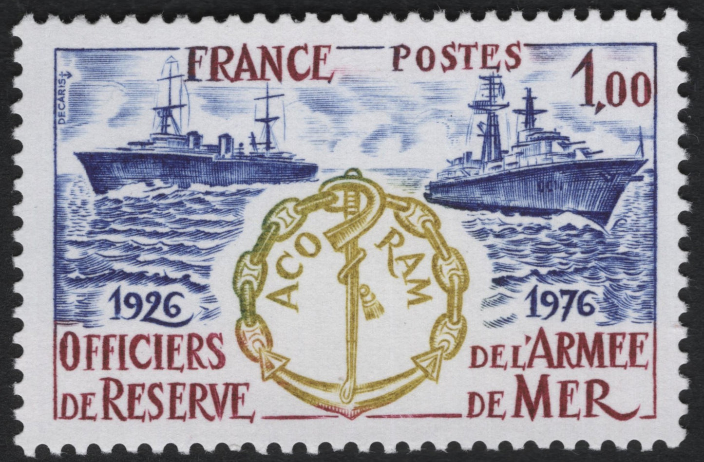 SCG8192 - France 1976 – 50th Anniversary of the Reserve Naval Officers (ACORAM)