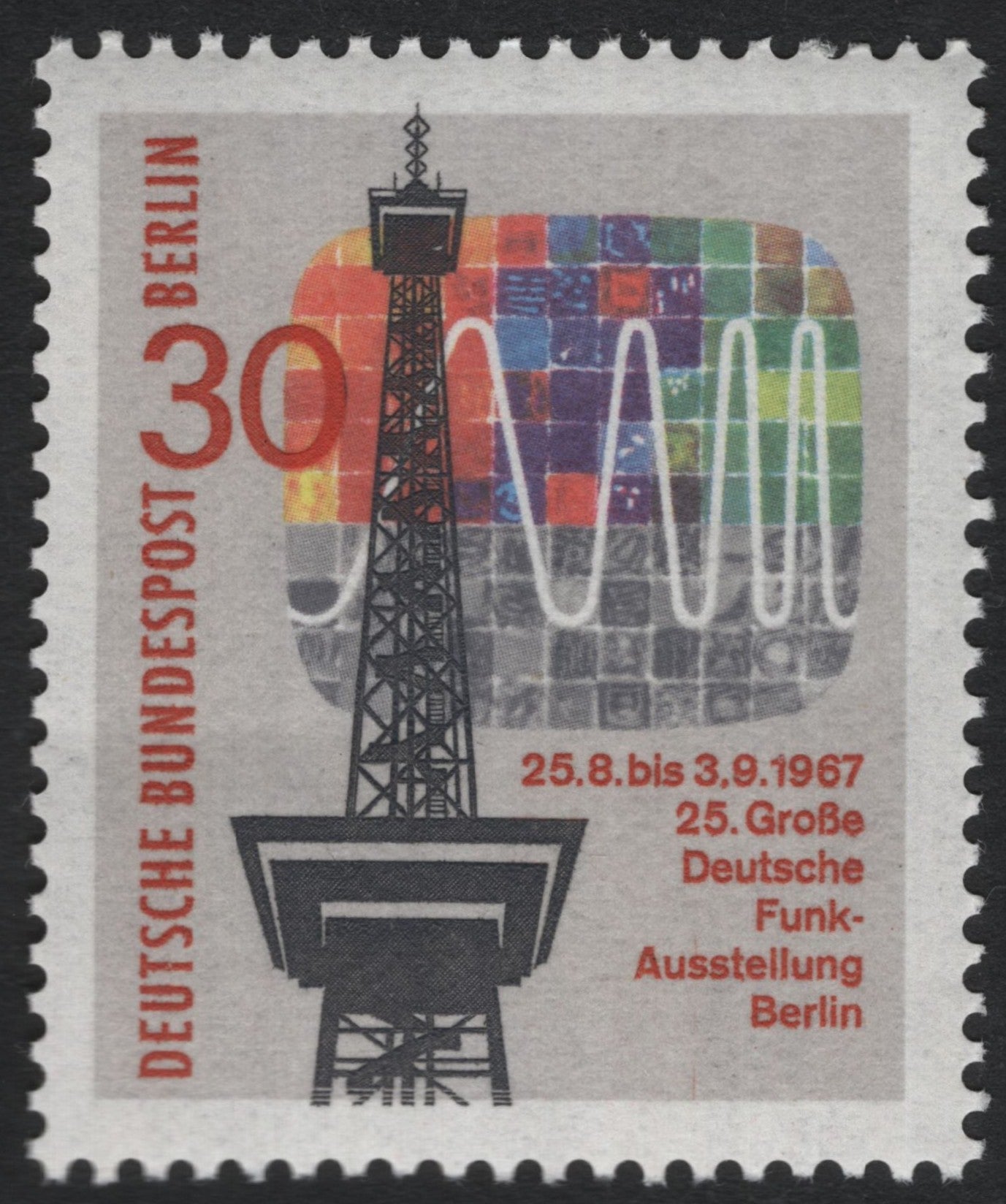 SCG10063 - Germany (Berlin) 1967 – 25th Great German Radio Exhibition, 30 Pf