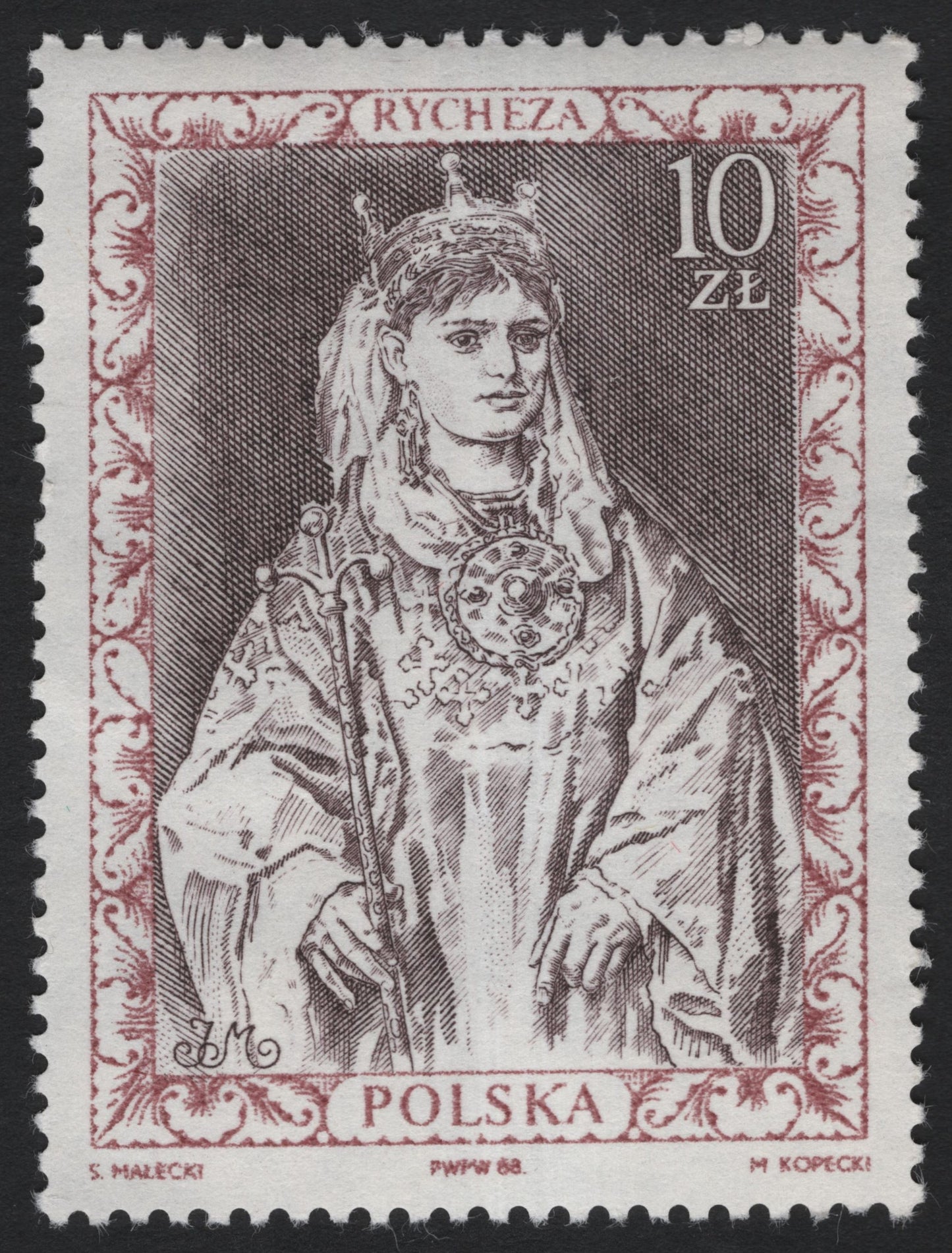 SCG8237 - Poland 1968 – Rycheza of Lorraine, Queen of Poland (10 zł)