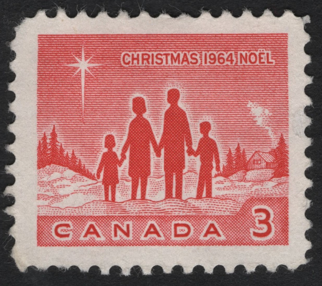 SCG9786 - Canada 1964 Christmas – Family Silhouette (3¢)
