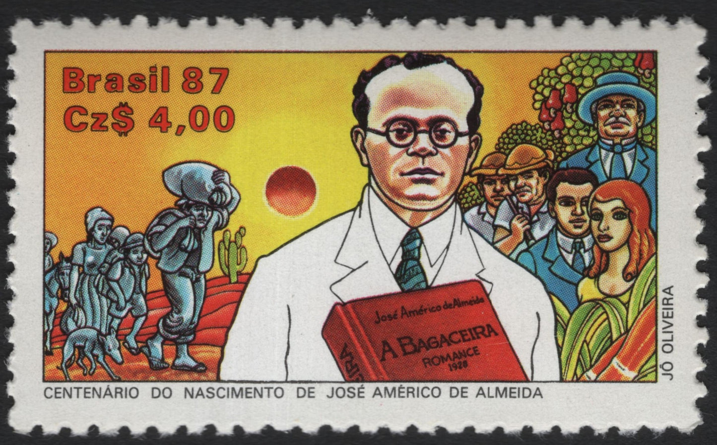 SCG9805 - Brazil 1987 – Centenary of José Américo de Almeida (Cz$ 4,00)