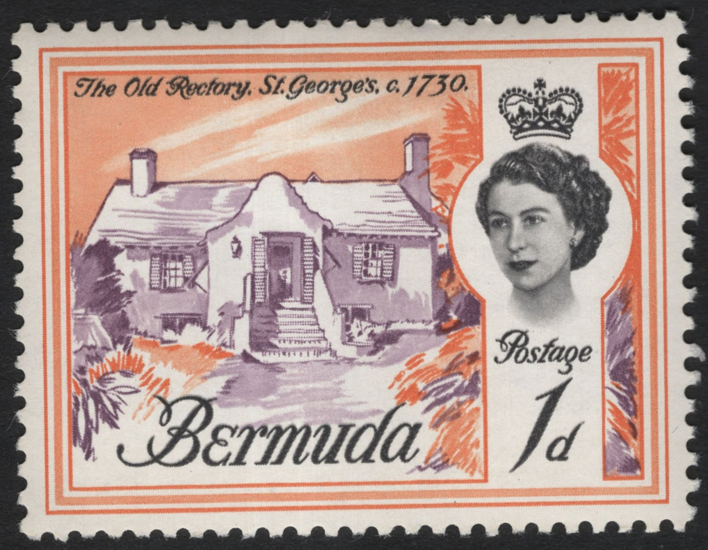 SCG9808 - Bermuda – 1d “The Old Rectory, St. George’s, c.1730” (QEII Definitive)